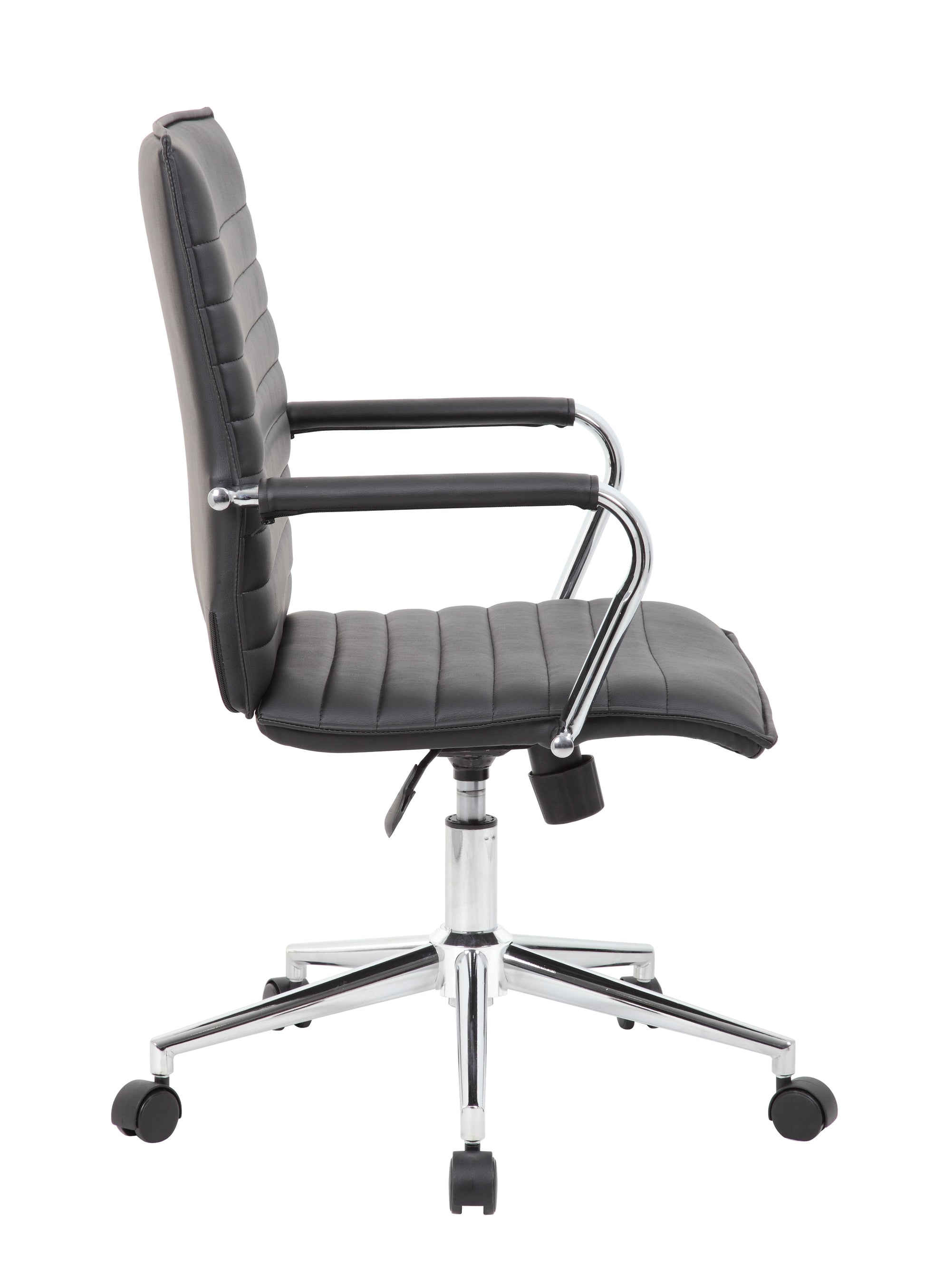 Boss Black Vinyl Hospitality Chair image 8
