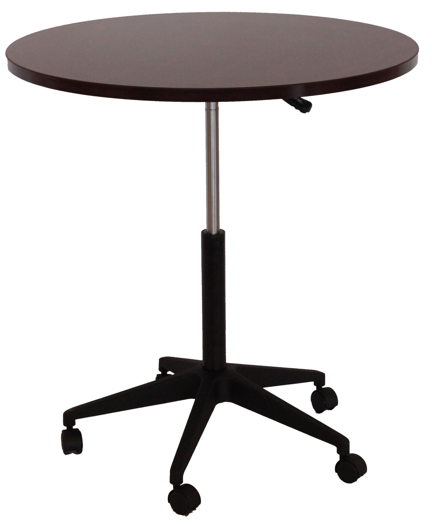 32" Mobile Round Table, Mahogany
