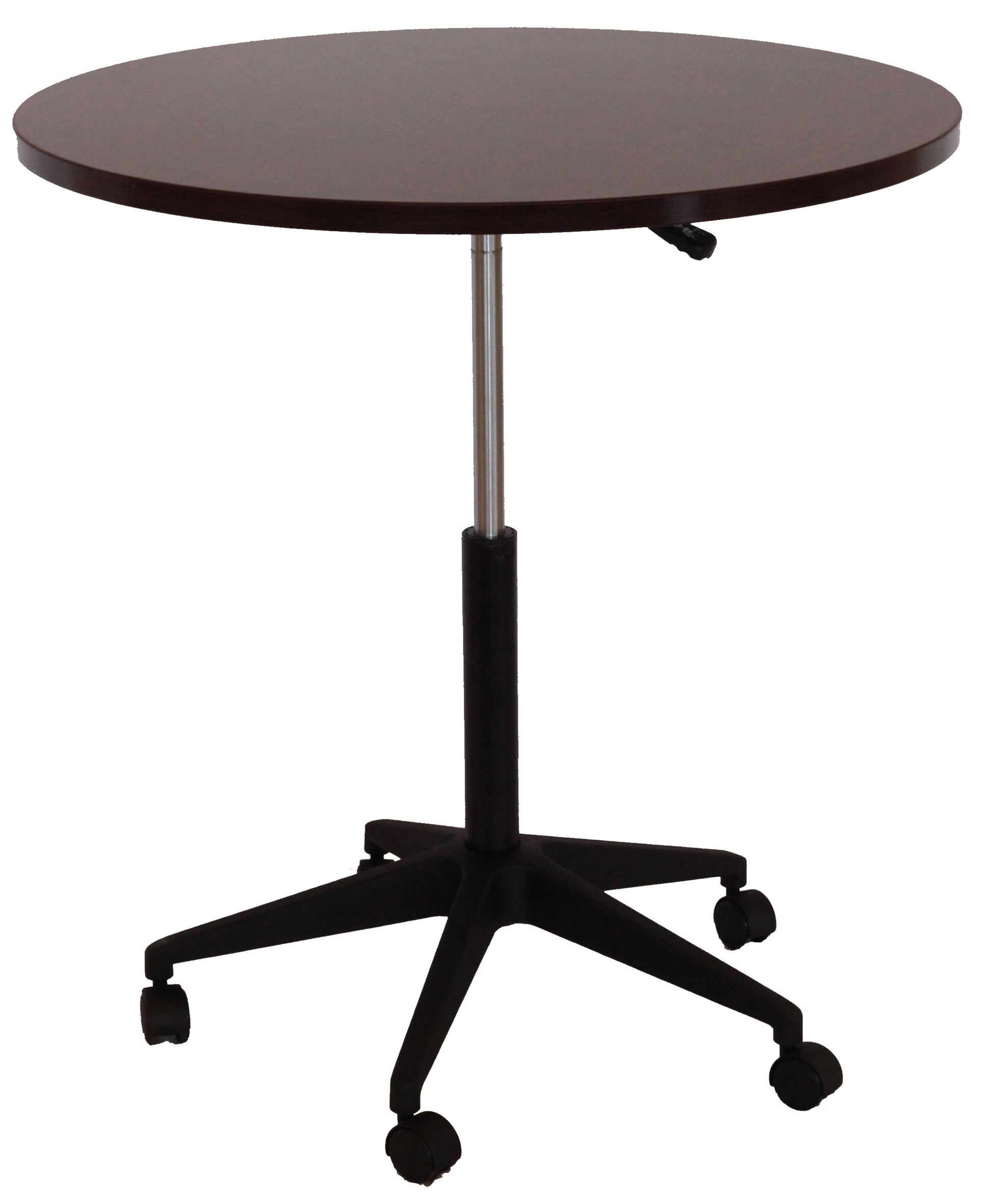 32" Mobile Round Table, Mahogany