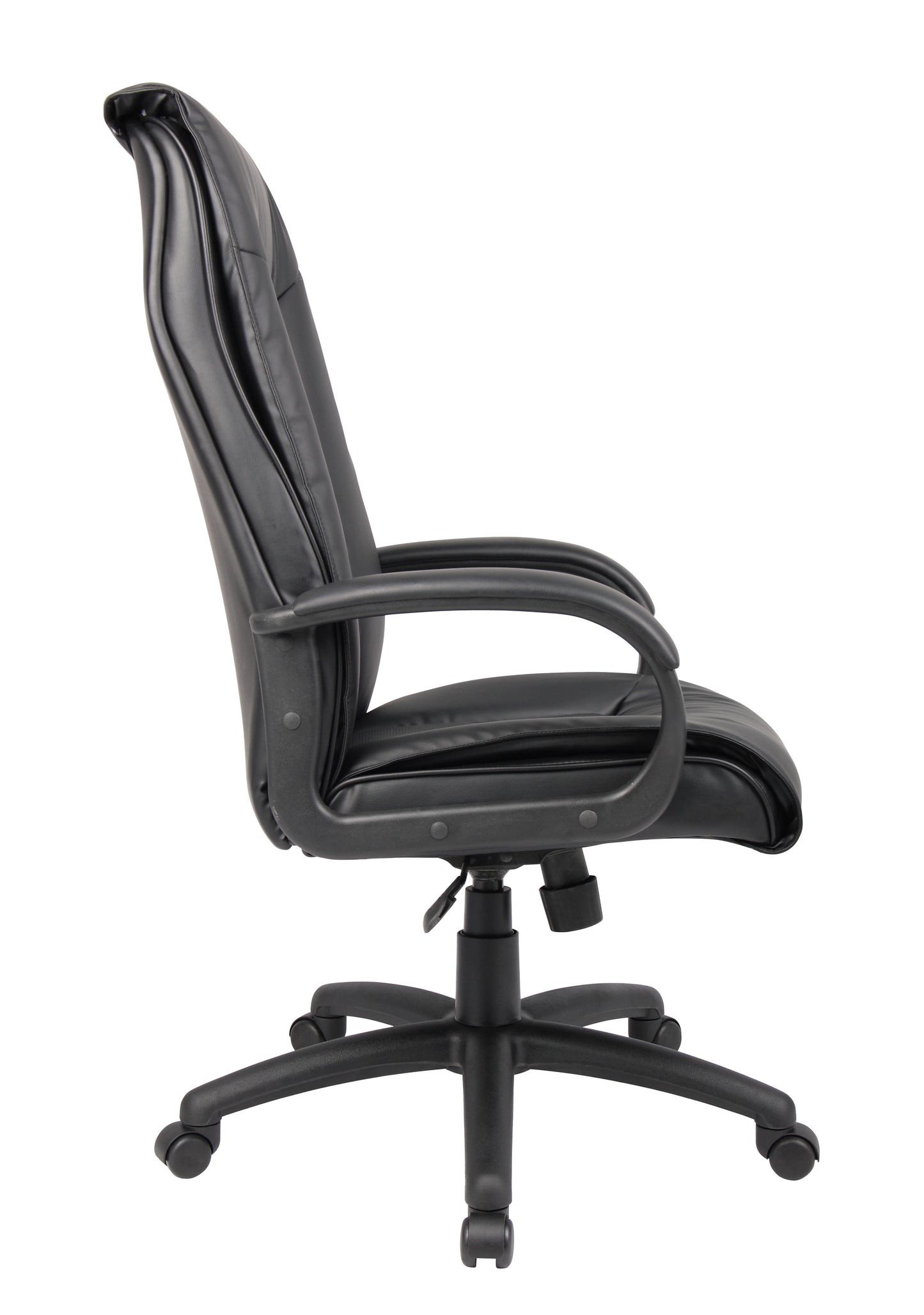 Boss Executive Leather Plus Chair W/Padded Arm image 7