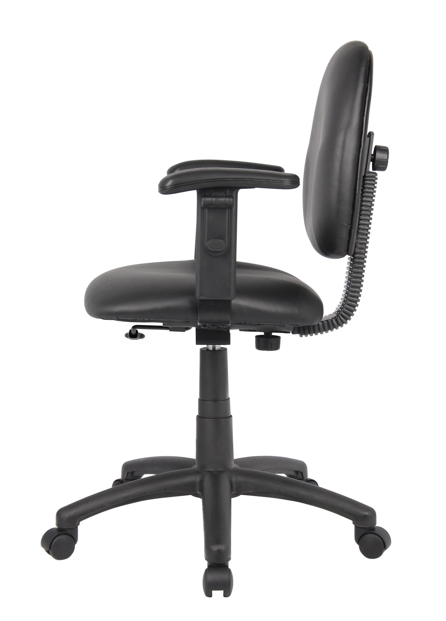 Boss Diamond Task Chair In Black Antimicrobial Vinyl W/ Adjustable Arms image 8