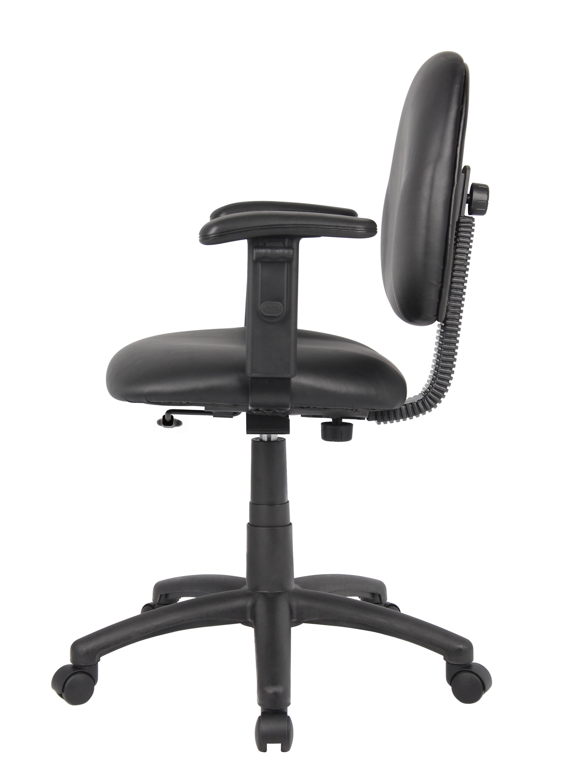Boss Diamond Task Chair In Black Antimicrobial Vinyl W/ Adjustable Arms image 8