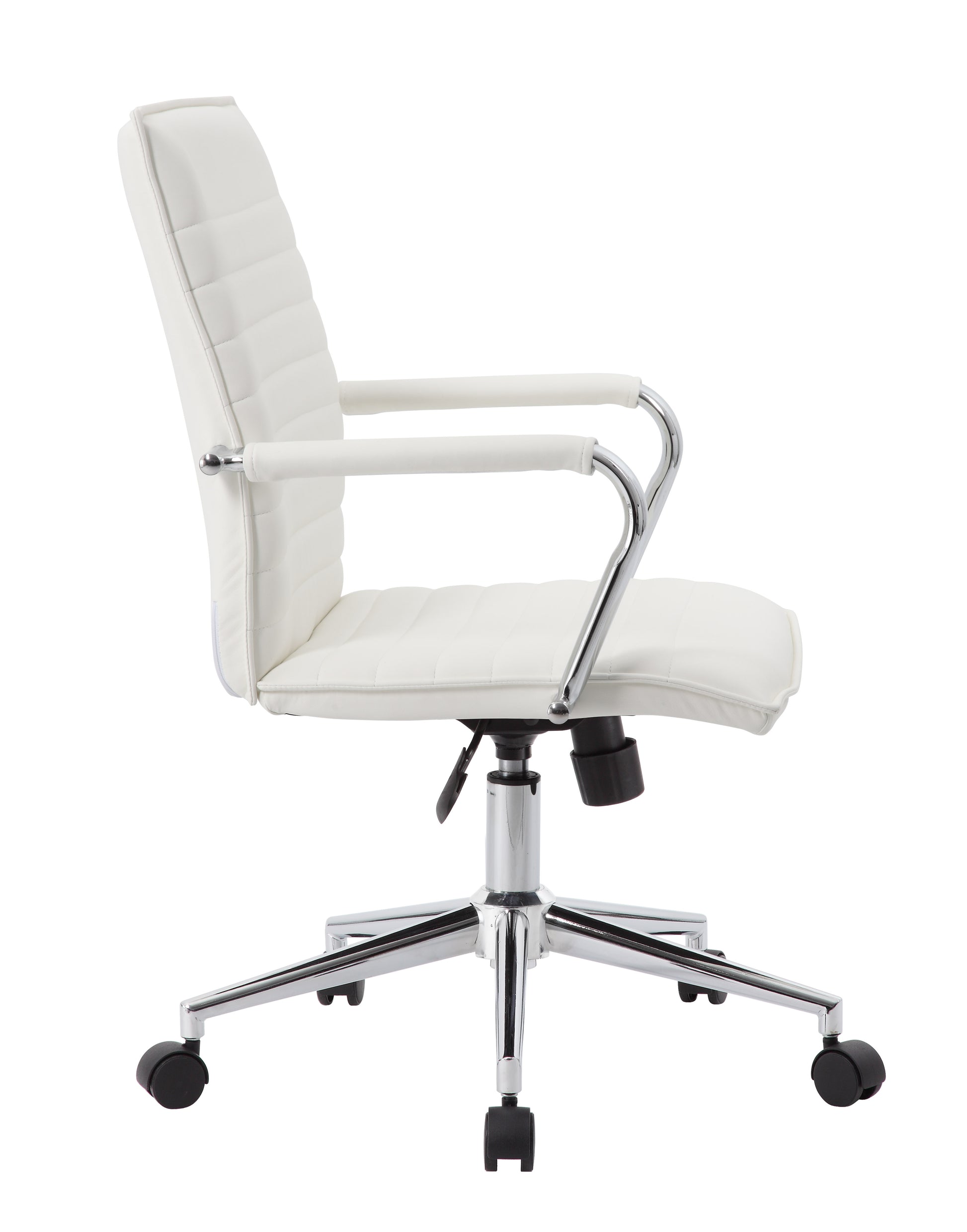 Boss White Vinyl Hospitality Chair image 8