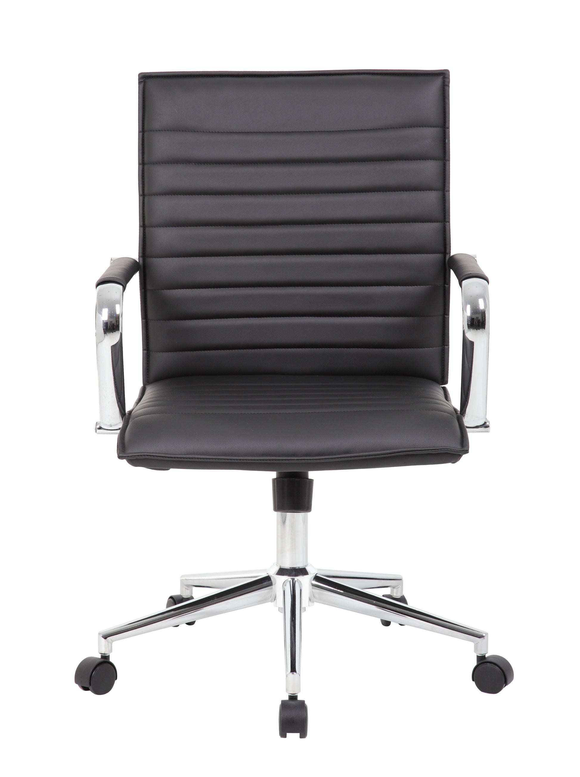 Boss Black Vinyl Hospitality Chair image 6