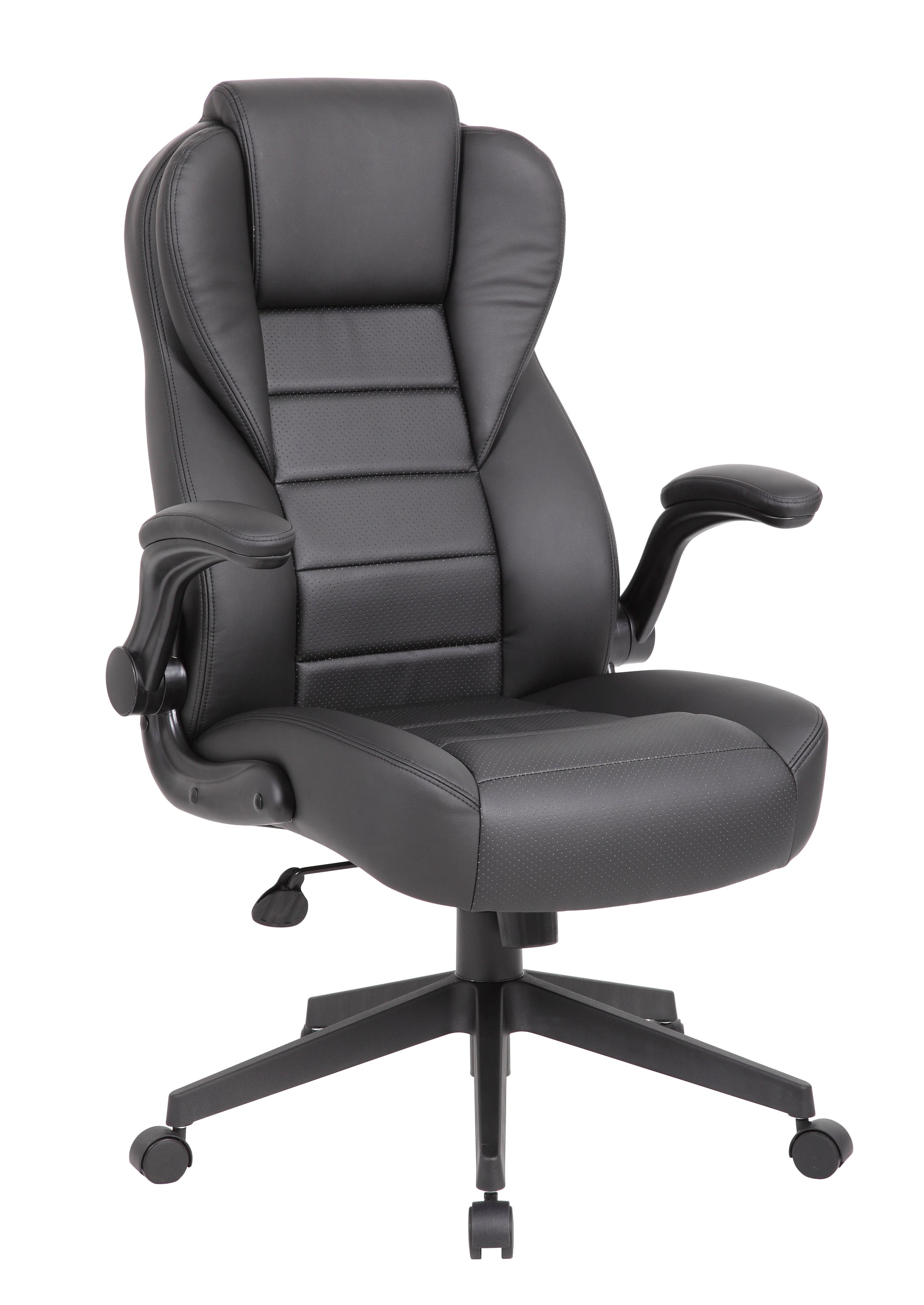 Boss Executive High Back CaressoftPlus Flip Arm Chair