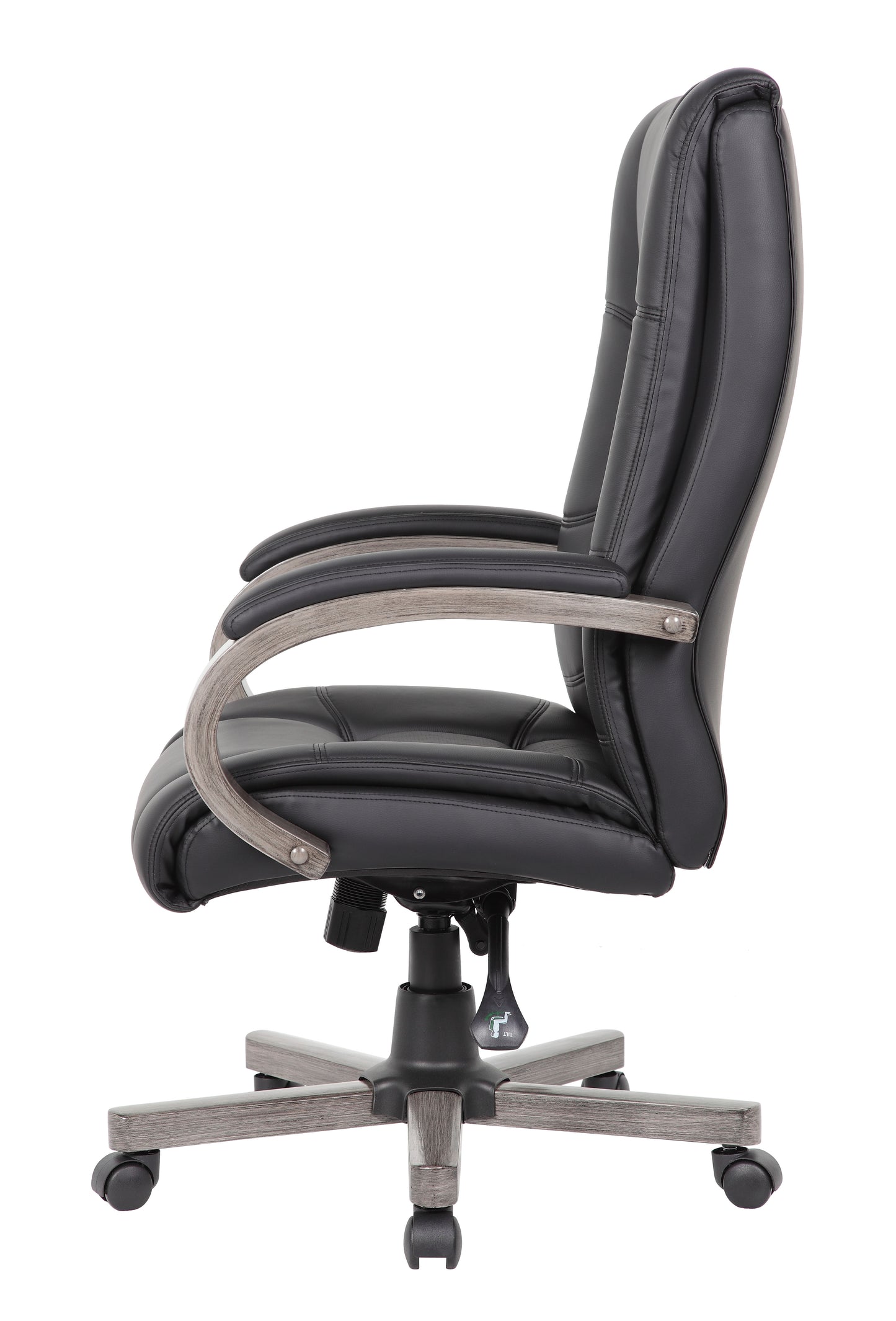Boss High Back Executive Wood Finished Chair, Grey image 8