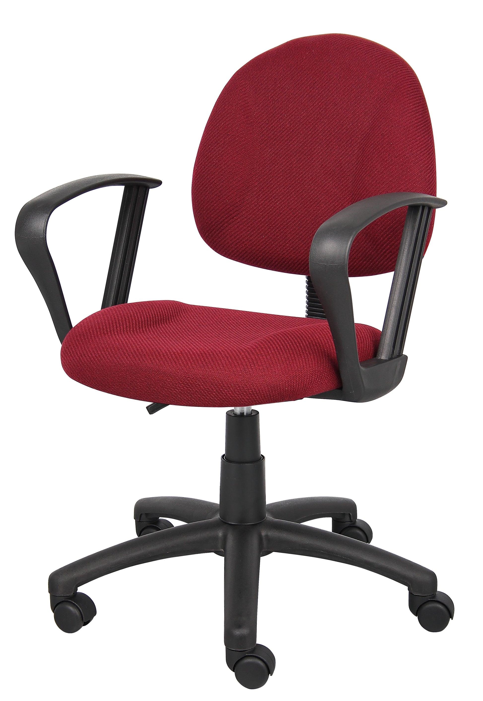 Boss Burgundy  Deluxe Posture Chair W/ Loop Arms image 6