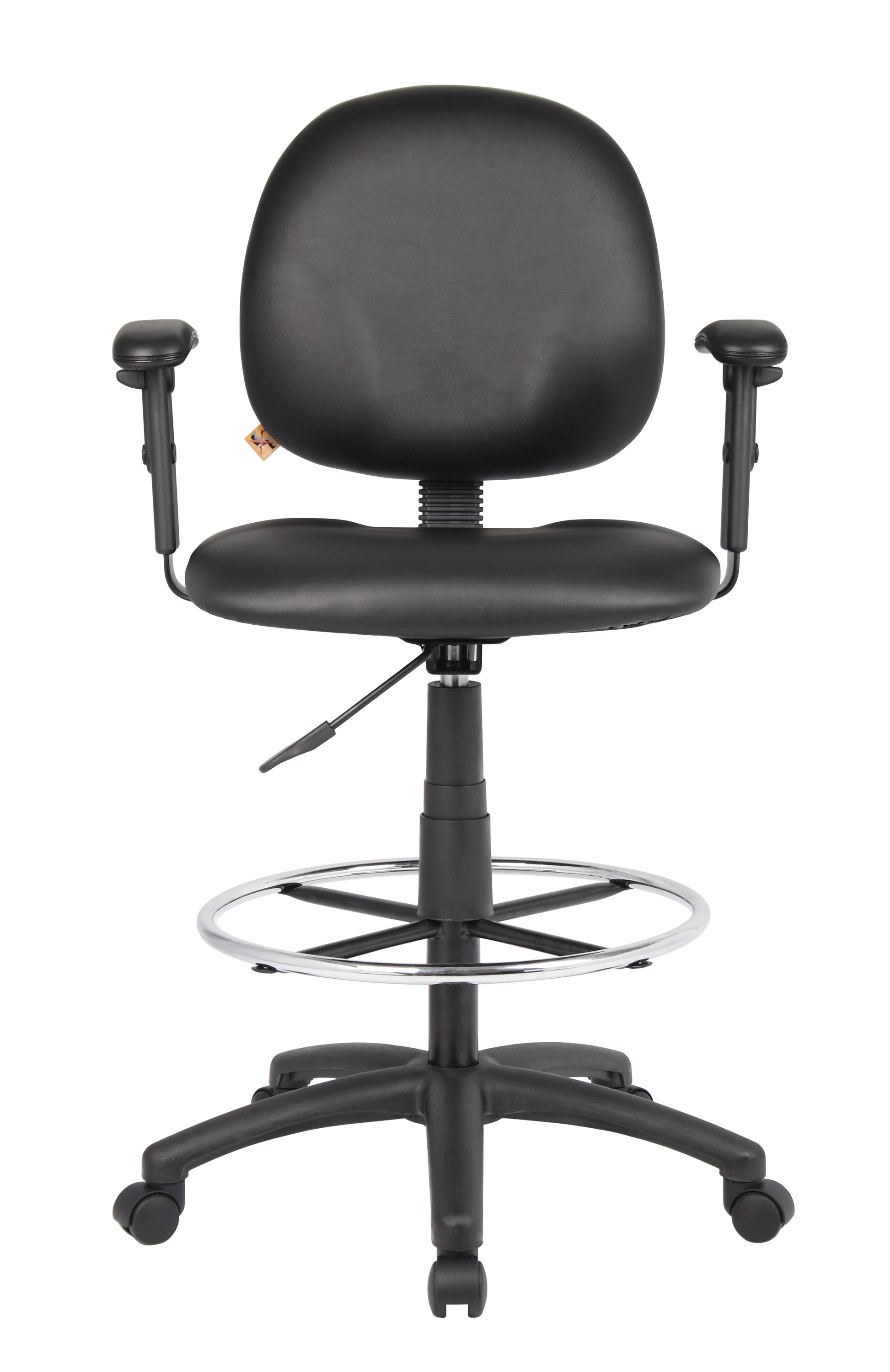 Boss Black Antimicrobial Drafting Stools W/Adj Arms & Footring image 5