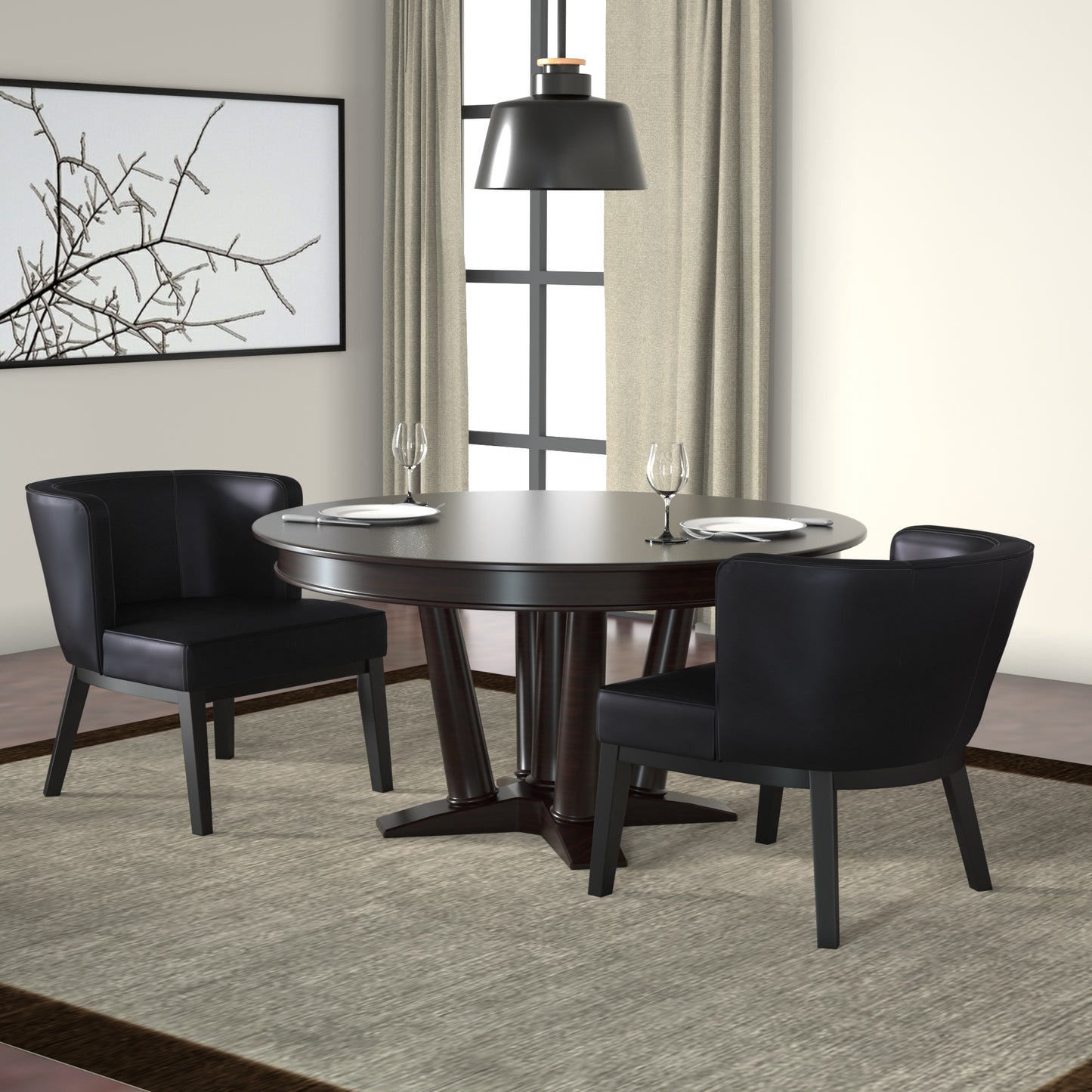 Boss Ava guest, accent or dining chair - Black image 2