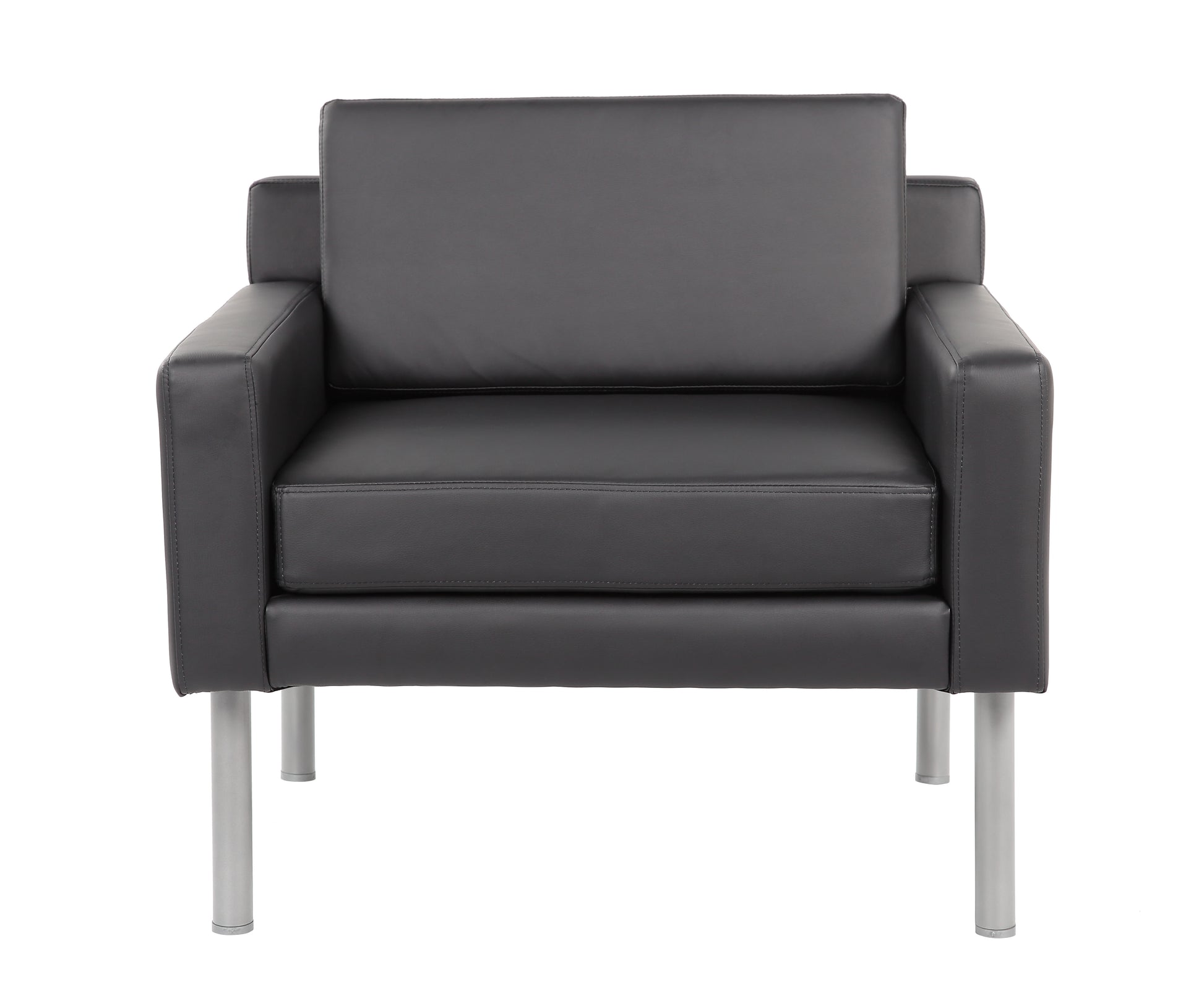 Boss Black Antimicrobial Vinyl Lounge Chair image 8