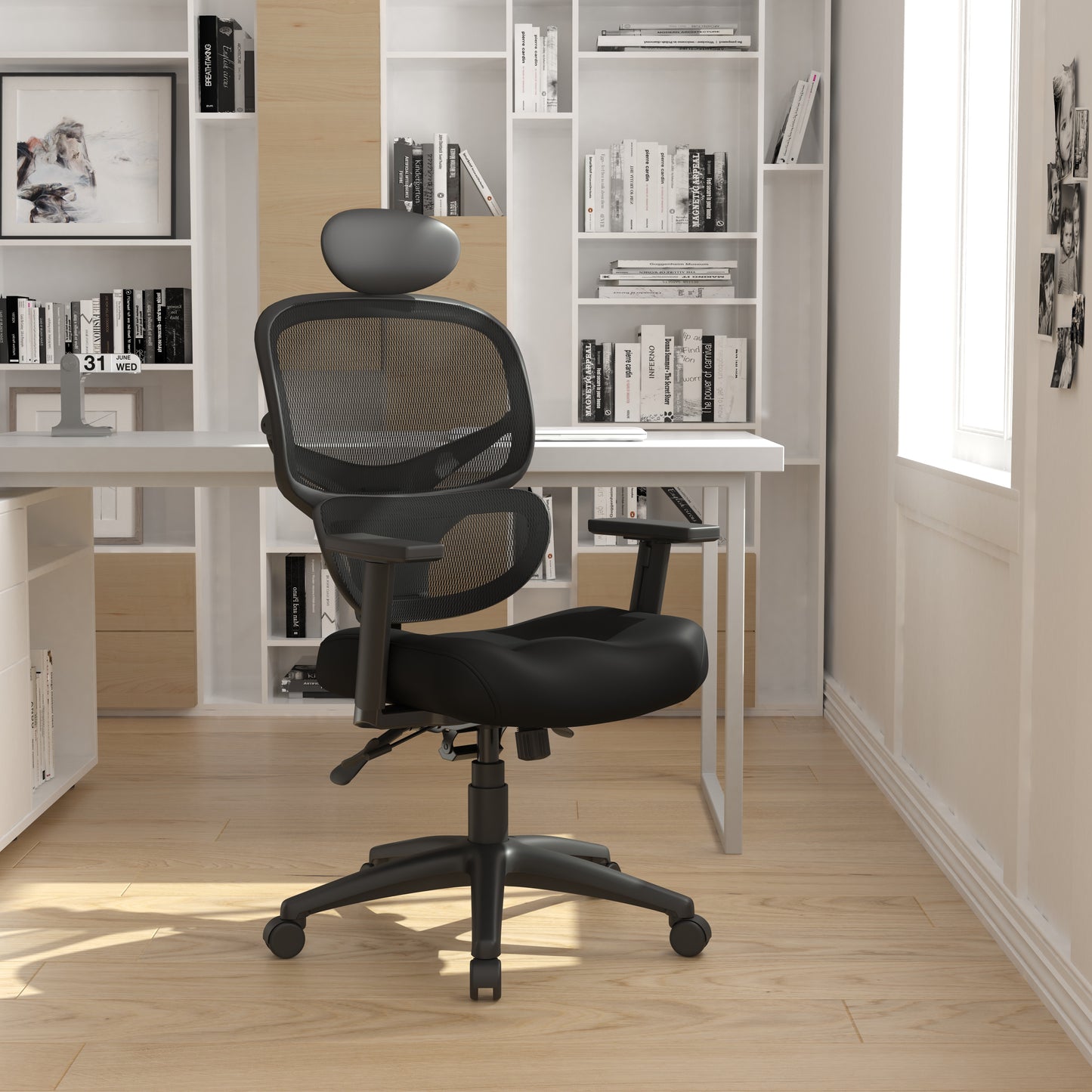 Boss Multi-Function Mesh Task Chair w/Headrest image 2