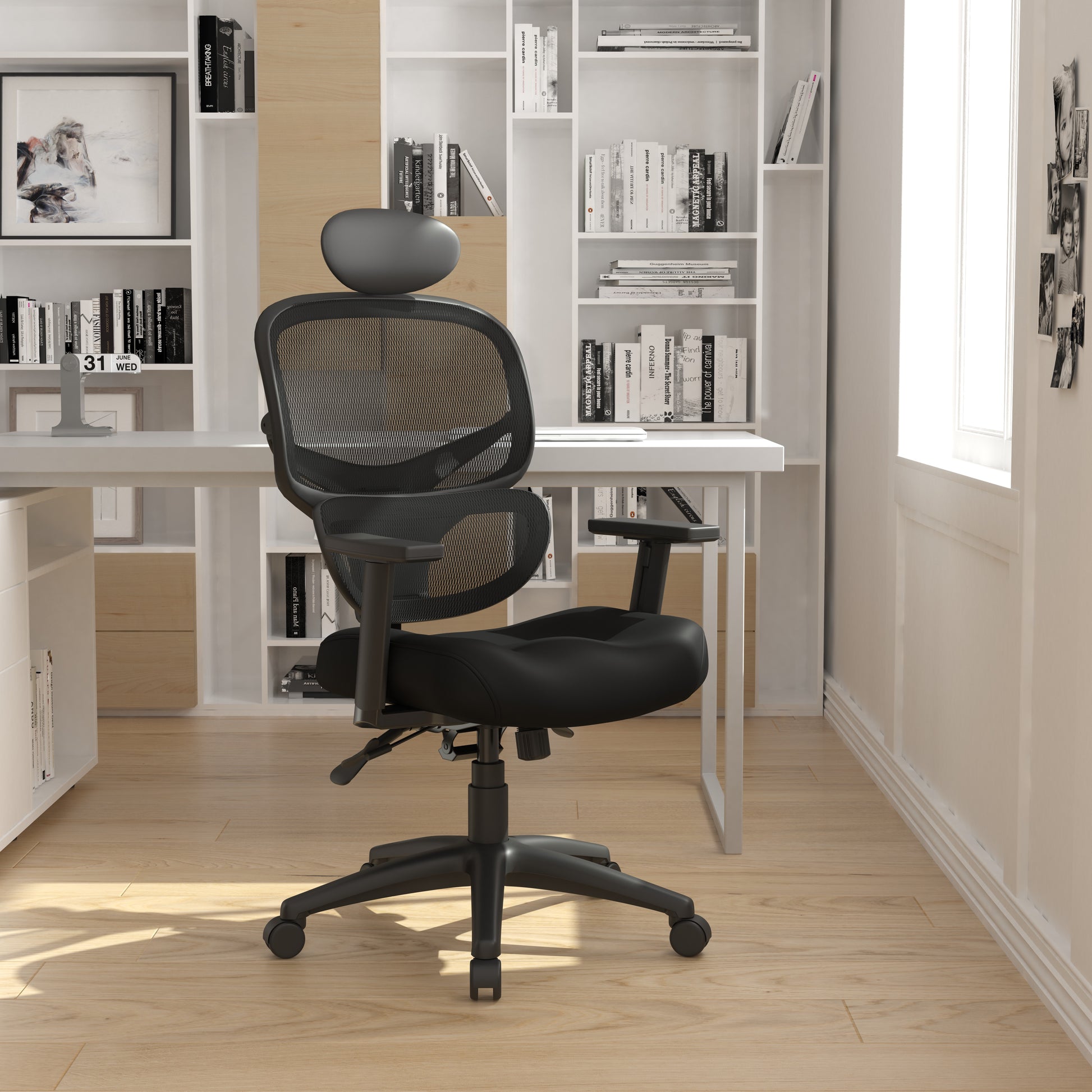 Boss Multi-Function Mesh Task Chair w/Headrest image 2