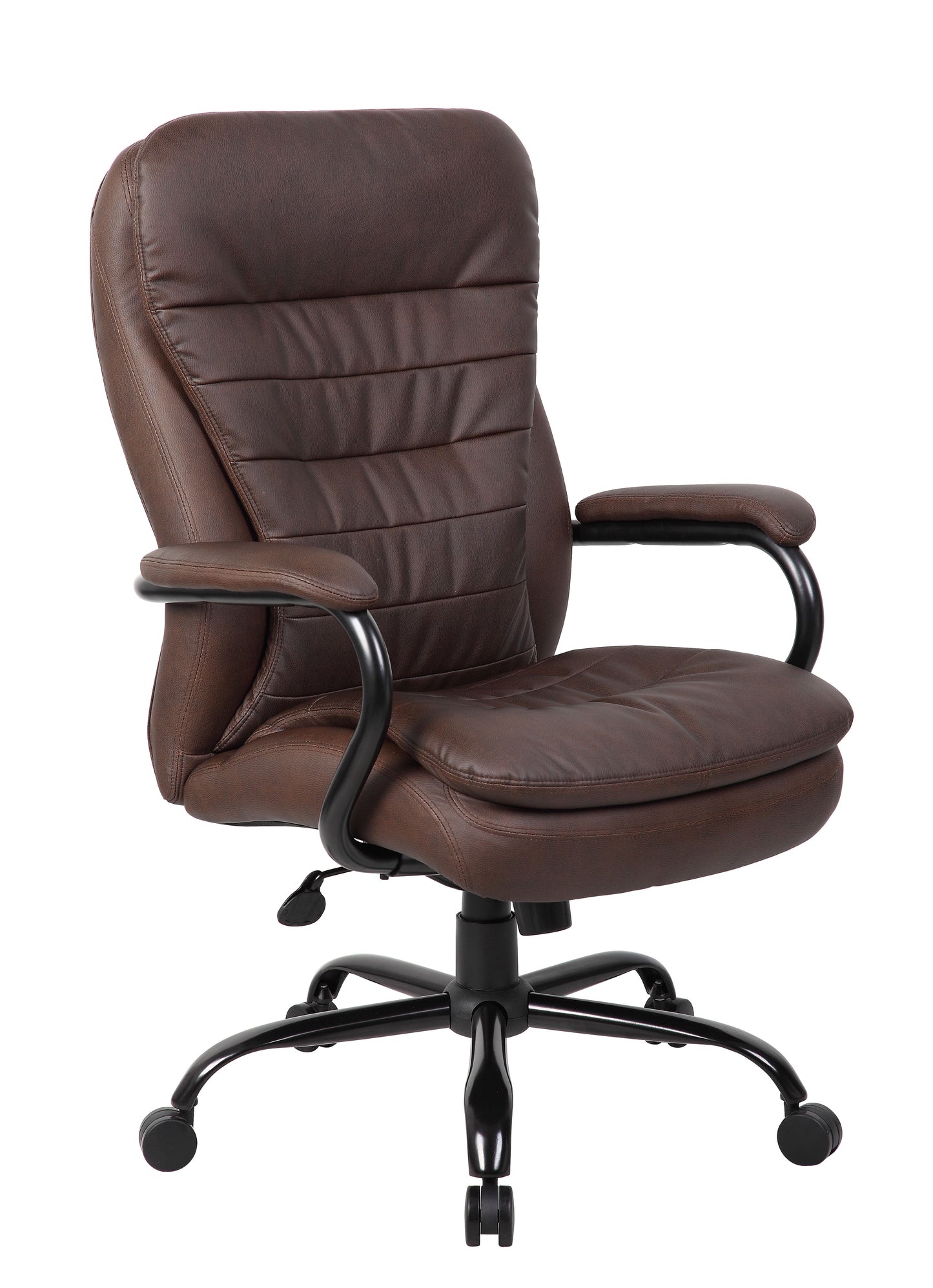 Boss Heavy Duty Double Plush LeatherPlus Chair - 400 Lbs.