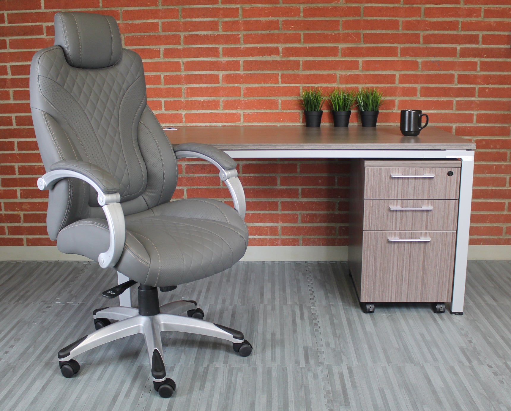 Boss Executive Hinged Arm Chair - Grey image 2