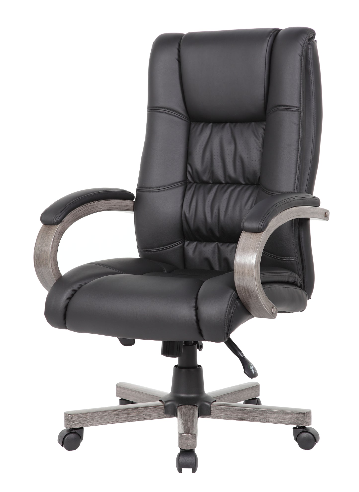 Boss High Back Executive Wood Finished Chair, Grey image 9
