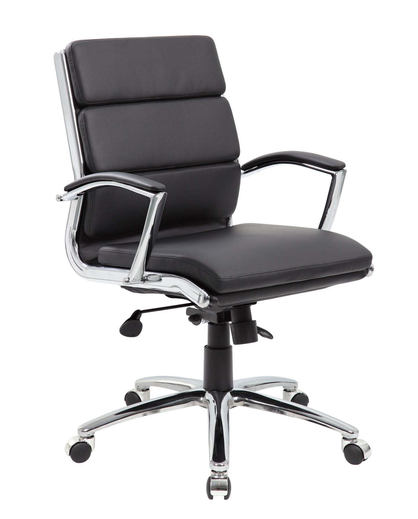Boss Executive CaressoftPlus Chair with Metal Chrome Finish - Mid Back