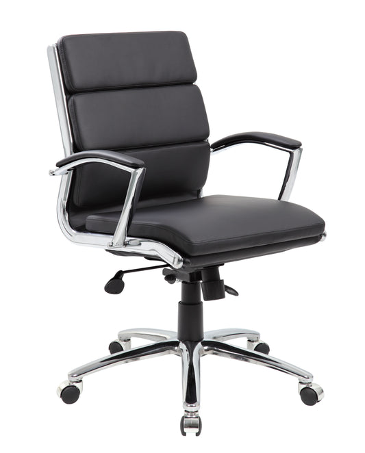 Boss Executive CaressoftPlus Chair with Metal Chrome Finish - Mid Back