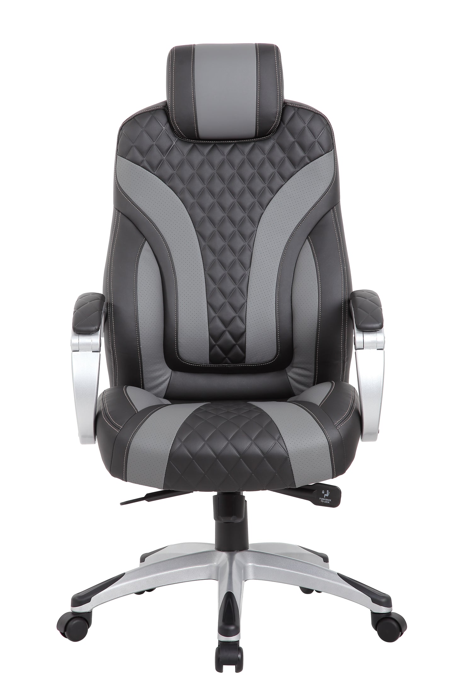Boss Executive Hinged Arm Chair - Black/Grey image 5