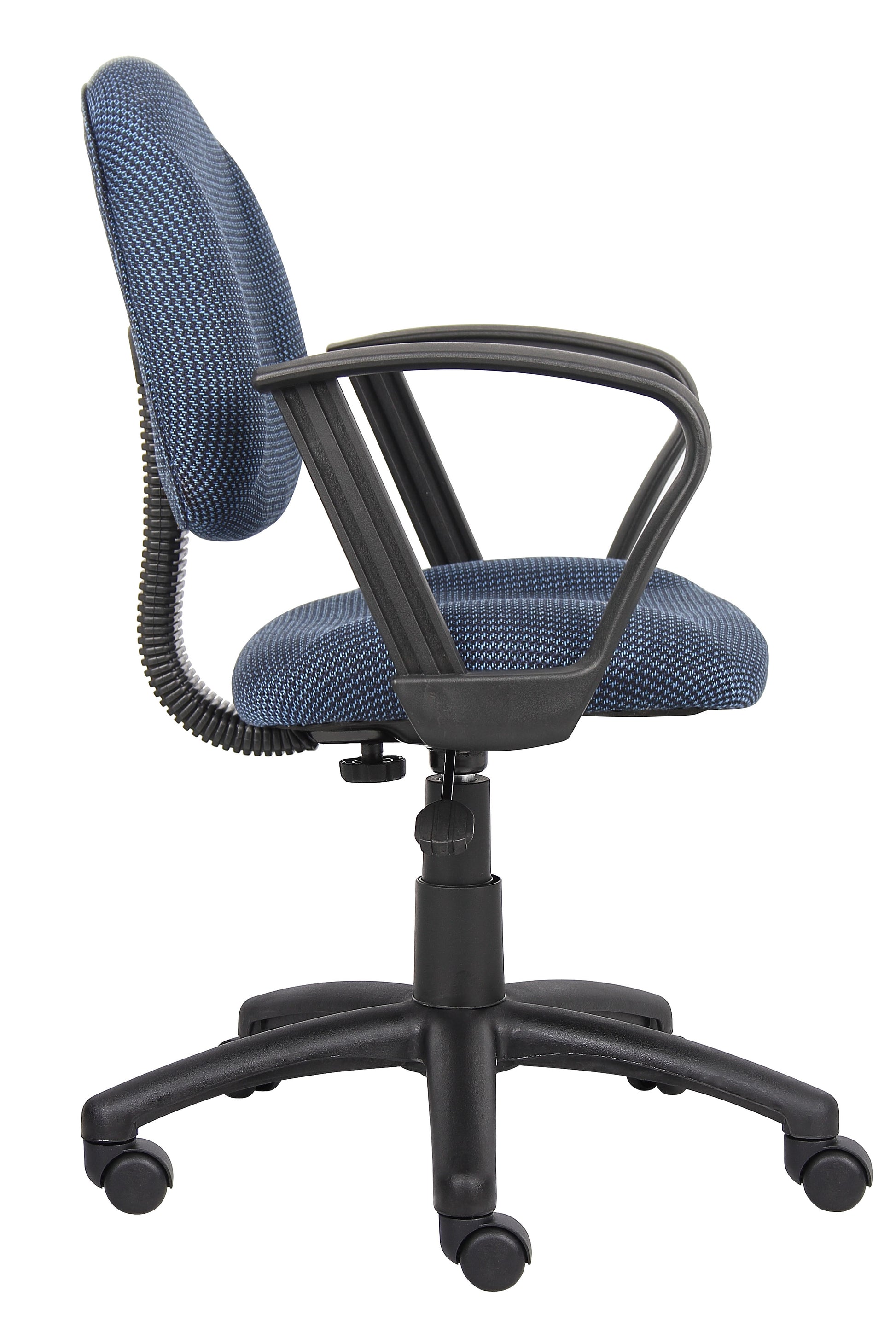 Boss Blue  Deluxe Posture Chair W/ Loop Arms image 7