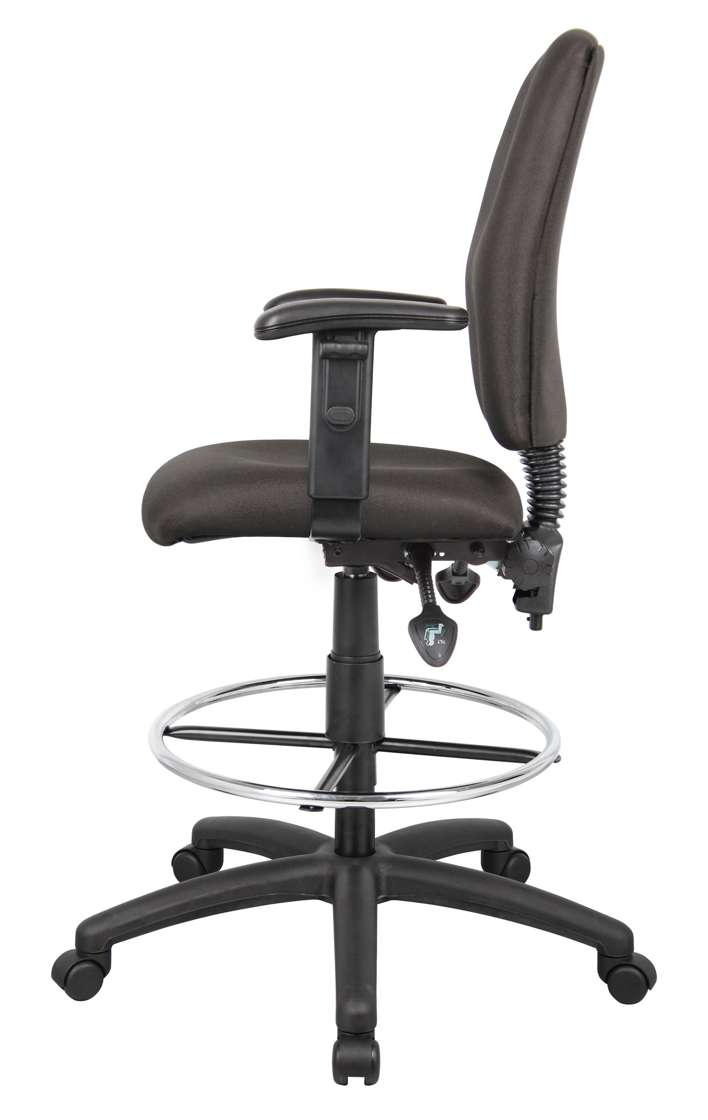 Boss Multi-Function Fabric Drafting Stool W/ Adjustable Arms image 7