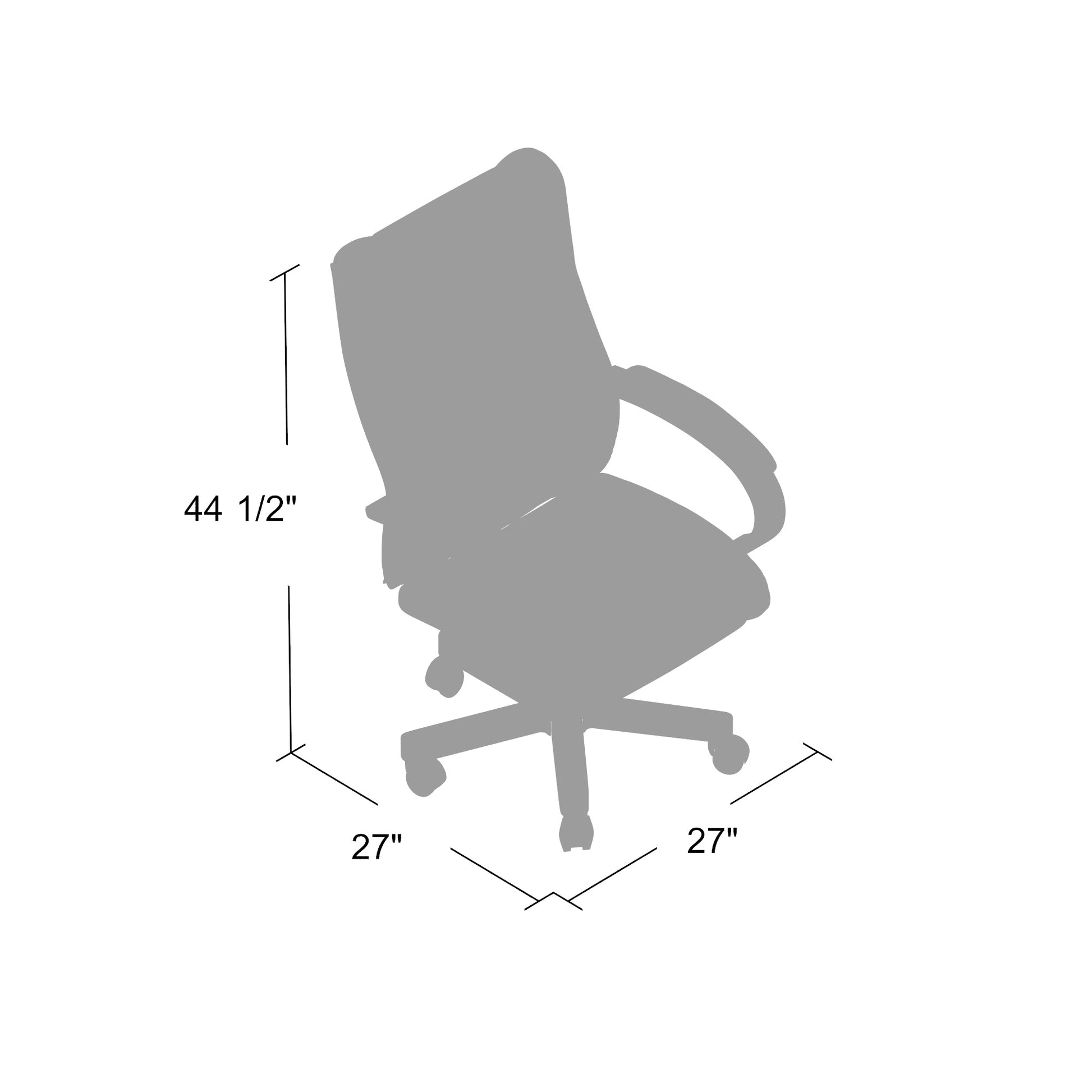 Boss High Back Executive Wood Finished Chair, Mahogany image 3