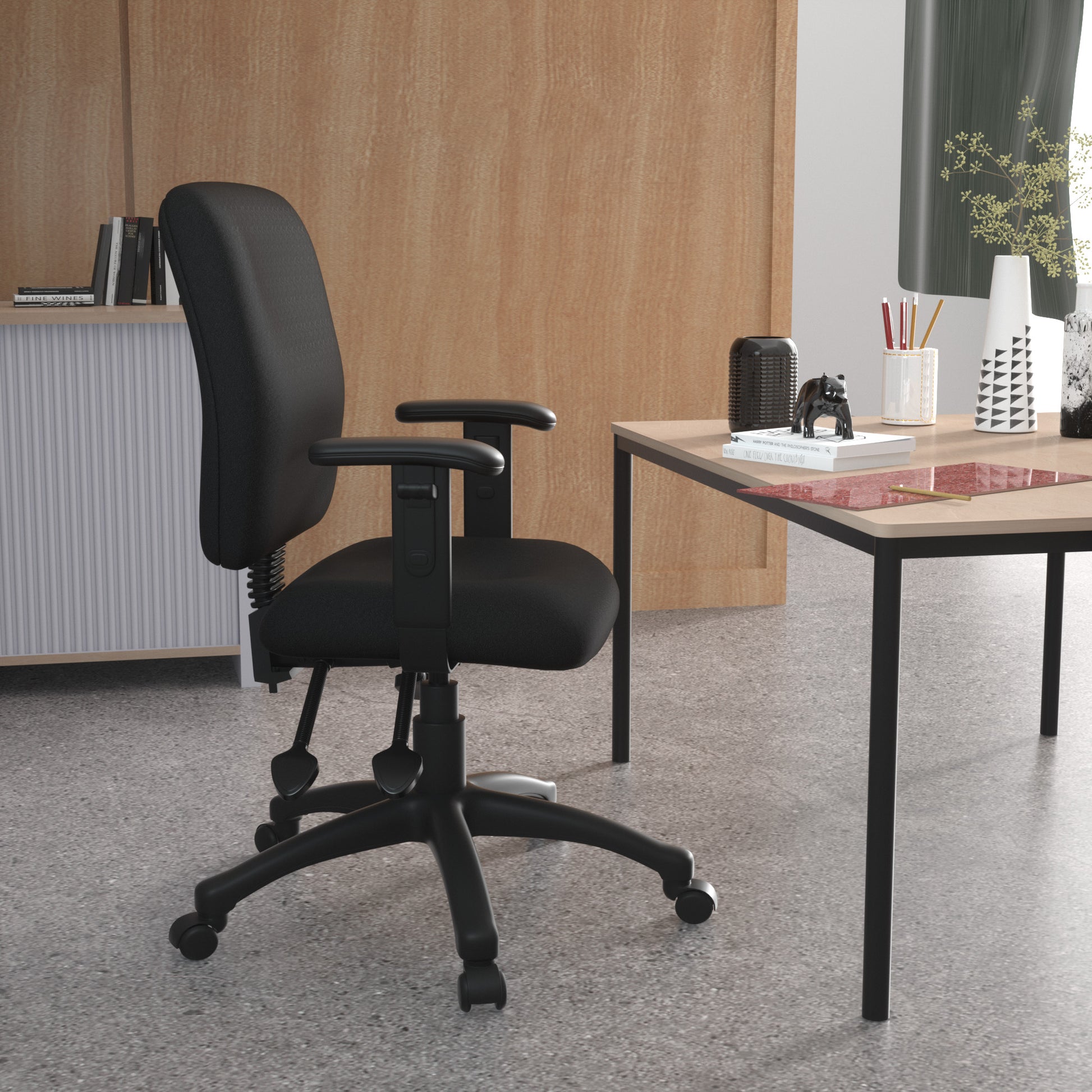 Boss Multi-Function Fabric Task Chair W/ Adjustable Arms image 2