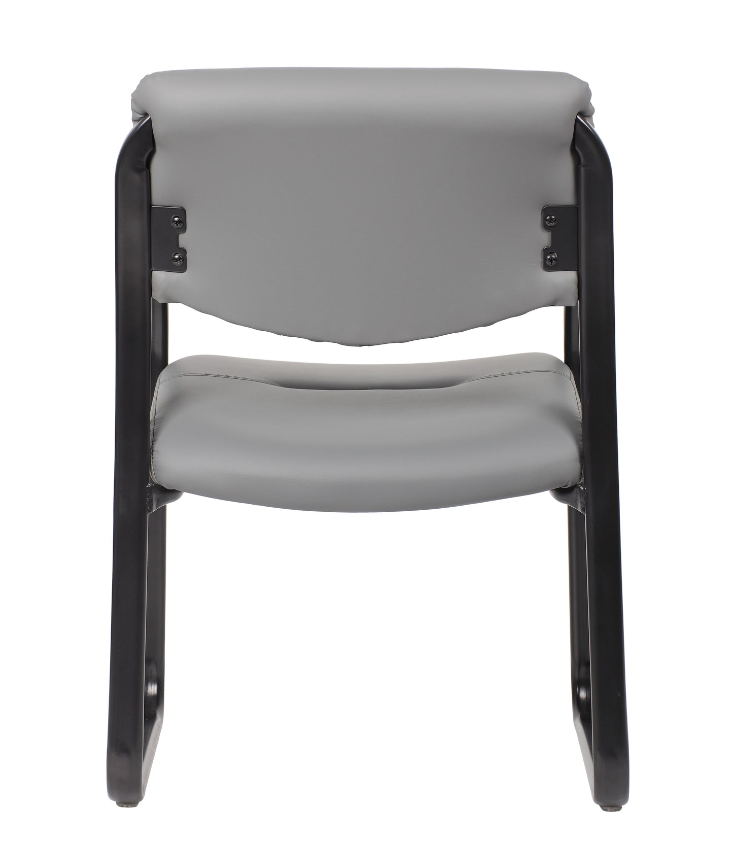 Boss Leather Sled Base Side Chair, Grey image 6