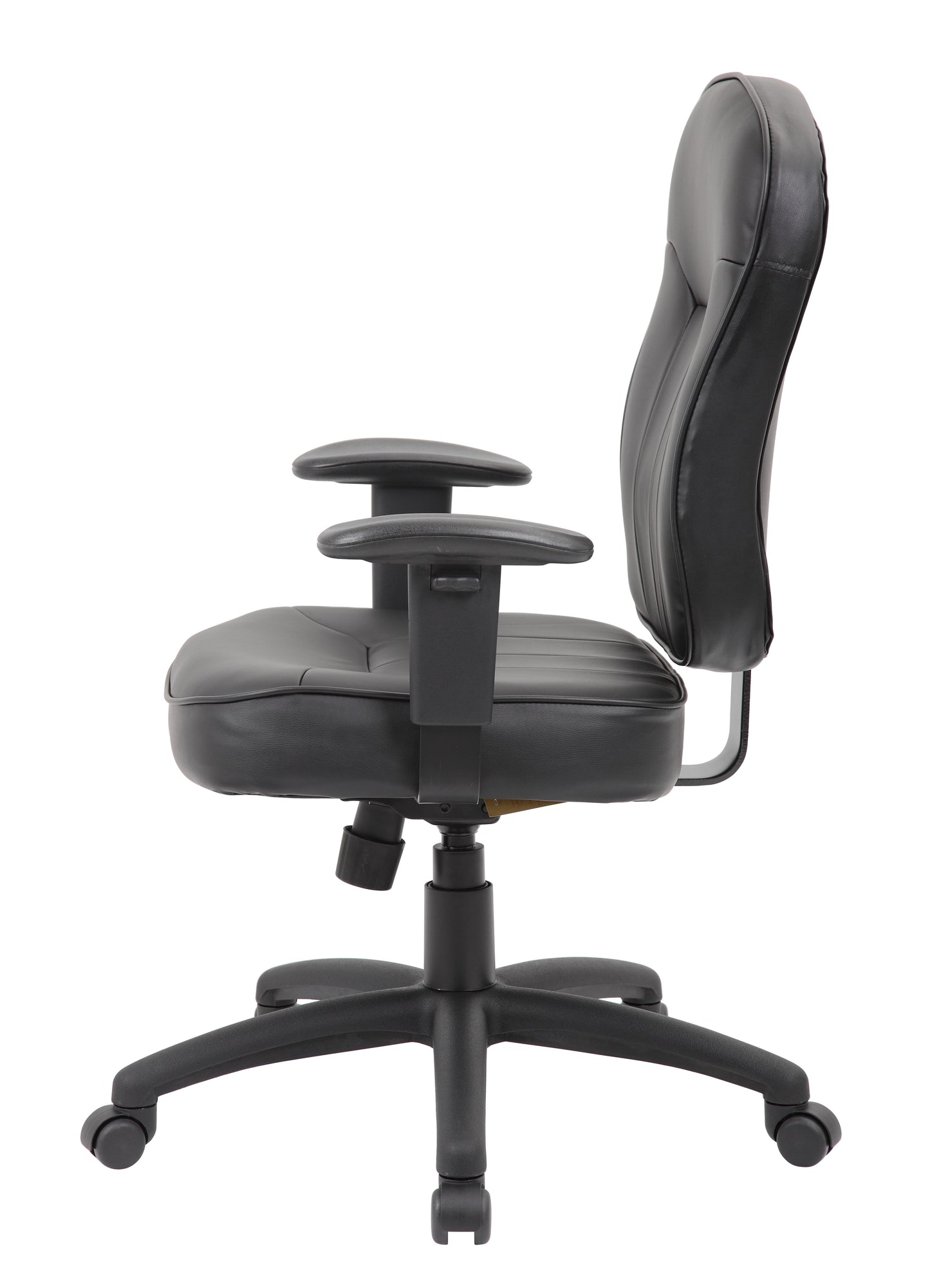 Boss Black Leather Task Chair W/ Adjustable Arms image 8