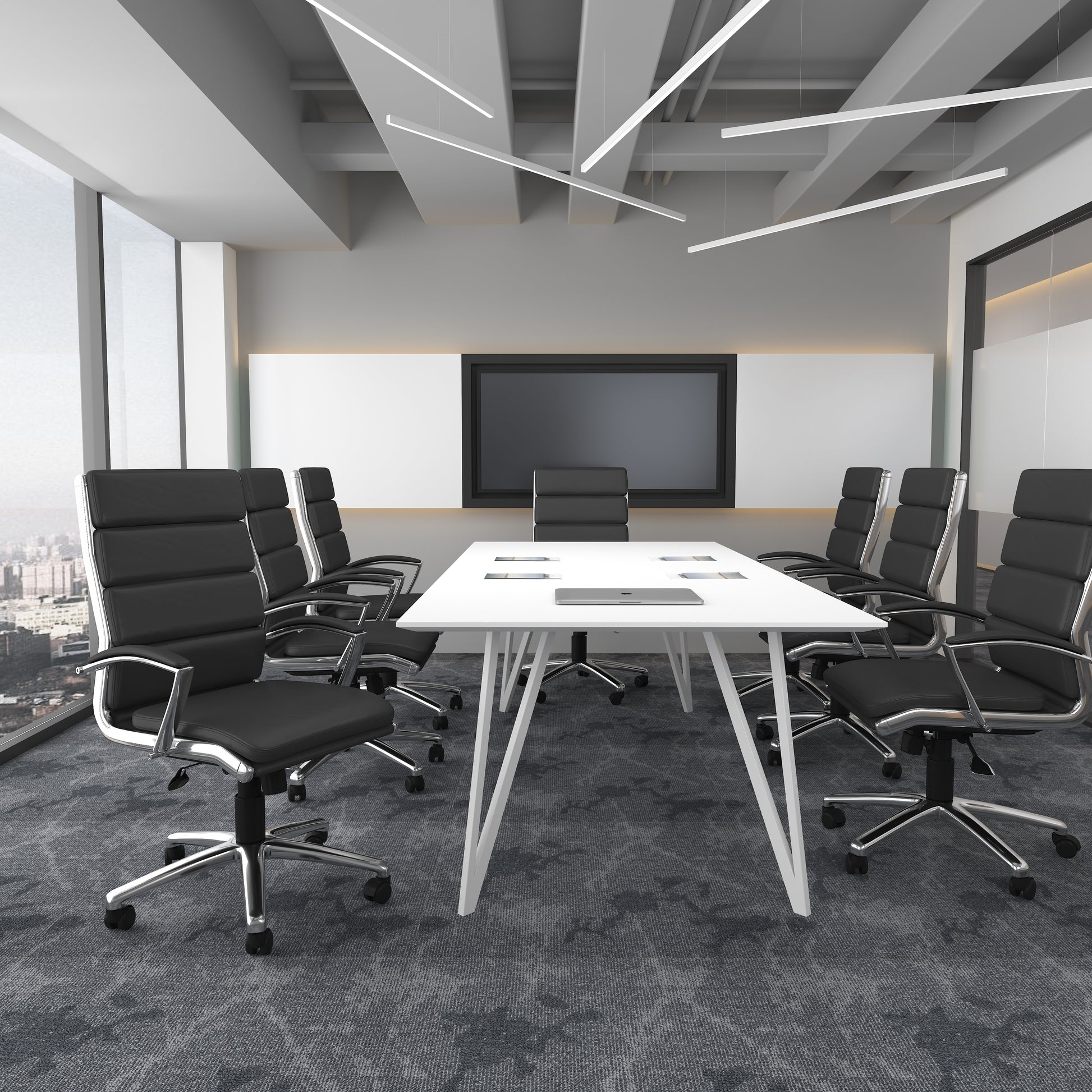 Boss Executive CaressoftPlus Chair with Metal Chrome Finish image 2