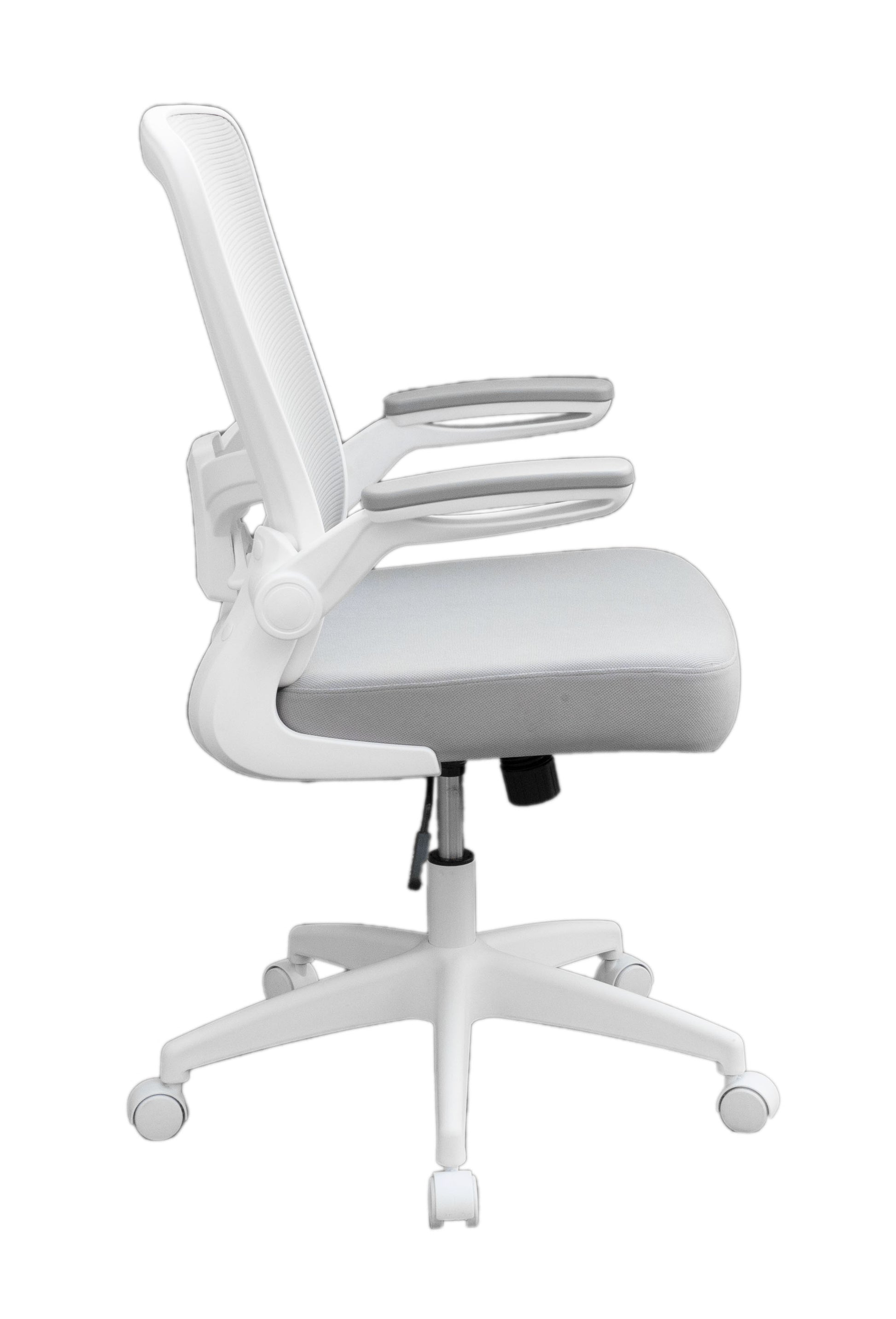 Boss Grey Mesh, Flip Arm, Task Chair, White Frame image 6