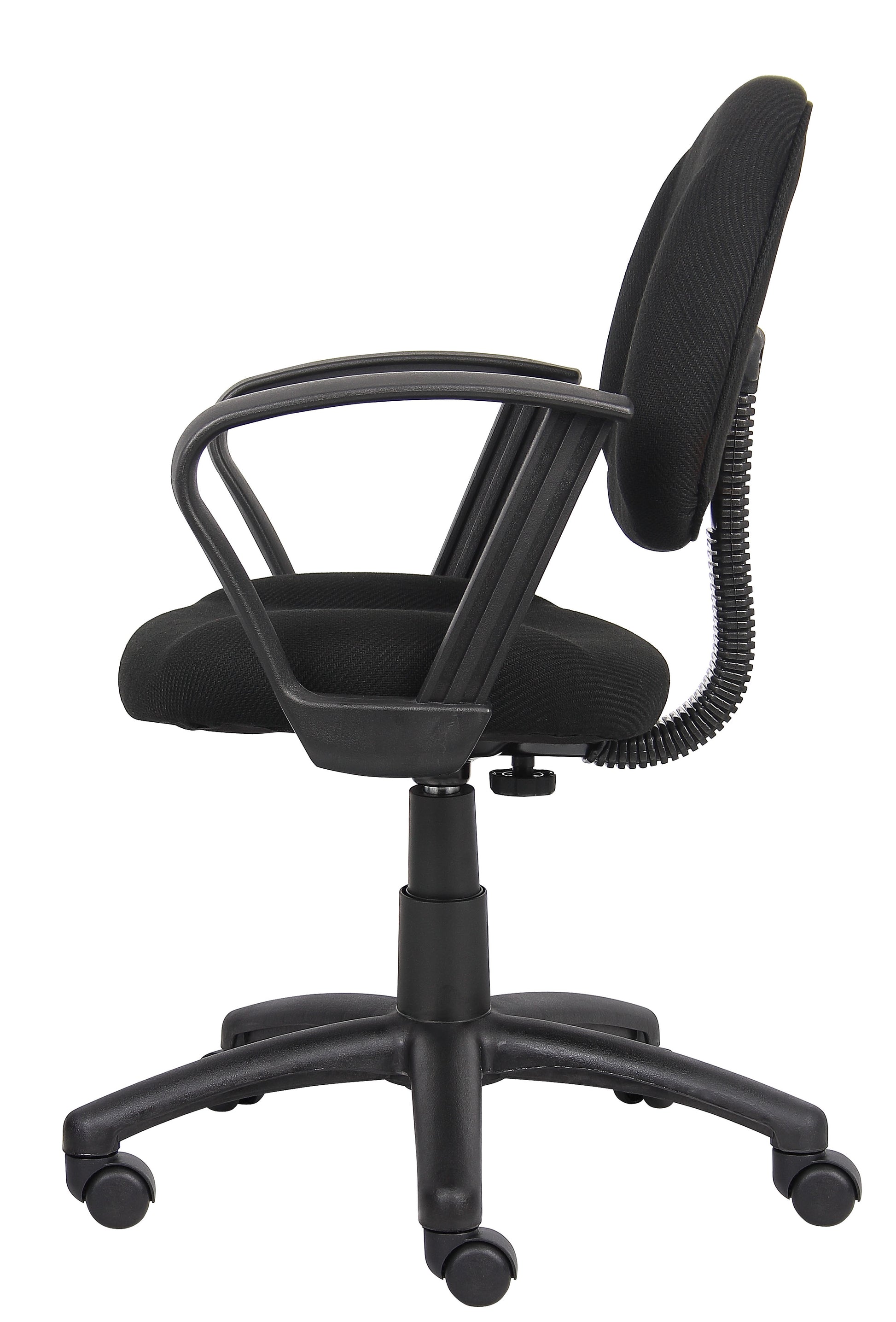 Boss Black  Deluxe Posture Chair W/ Loop Arms image 8