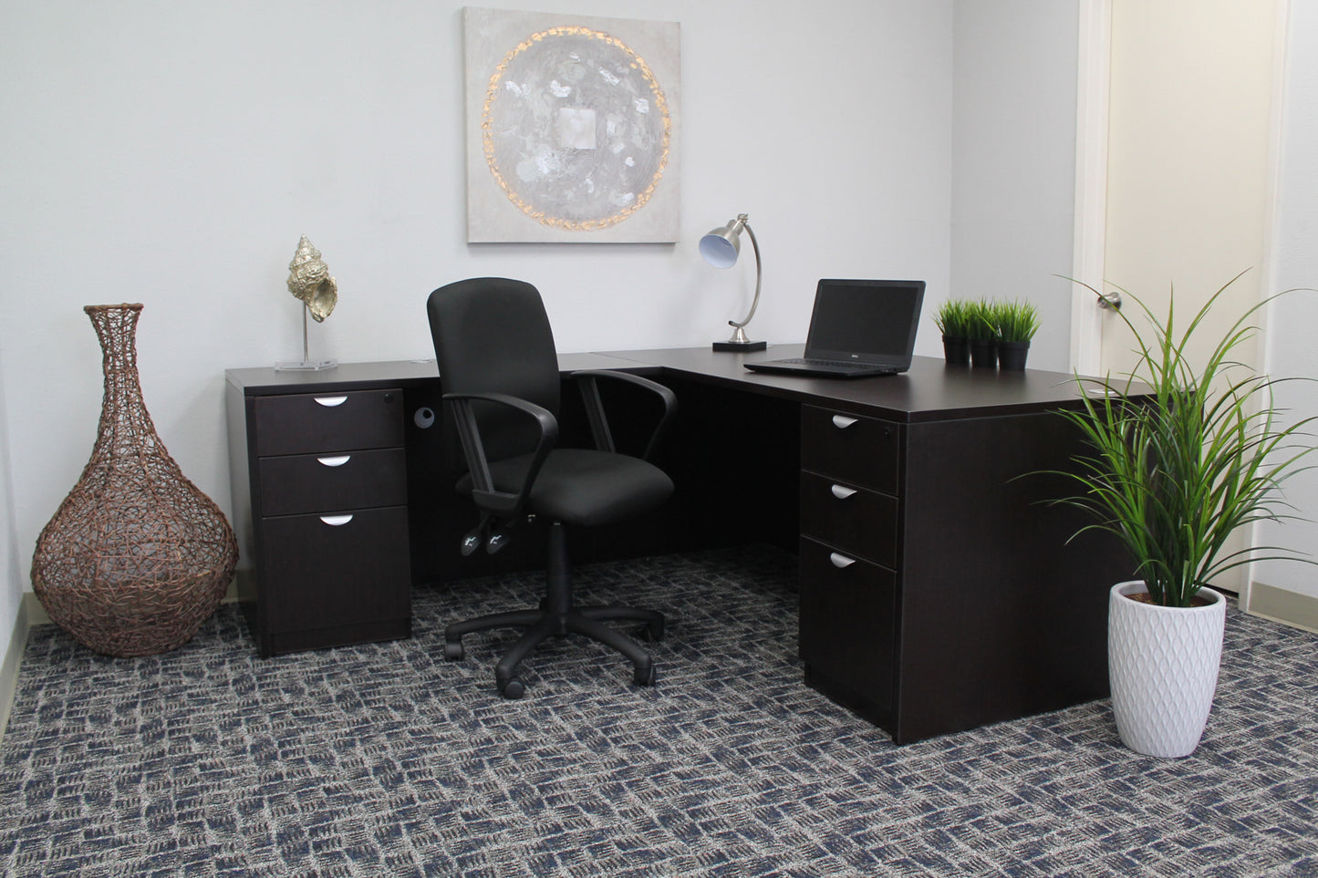Boss Multi-Function Fabric Task Chair W/Loop Arms image 2