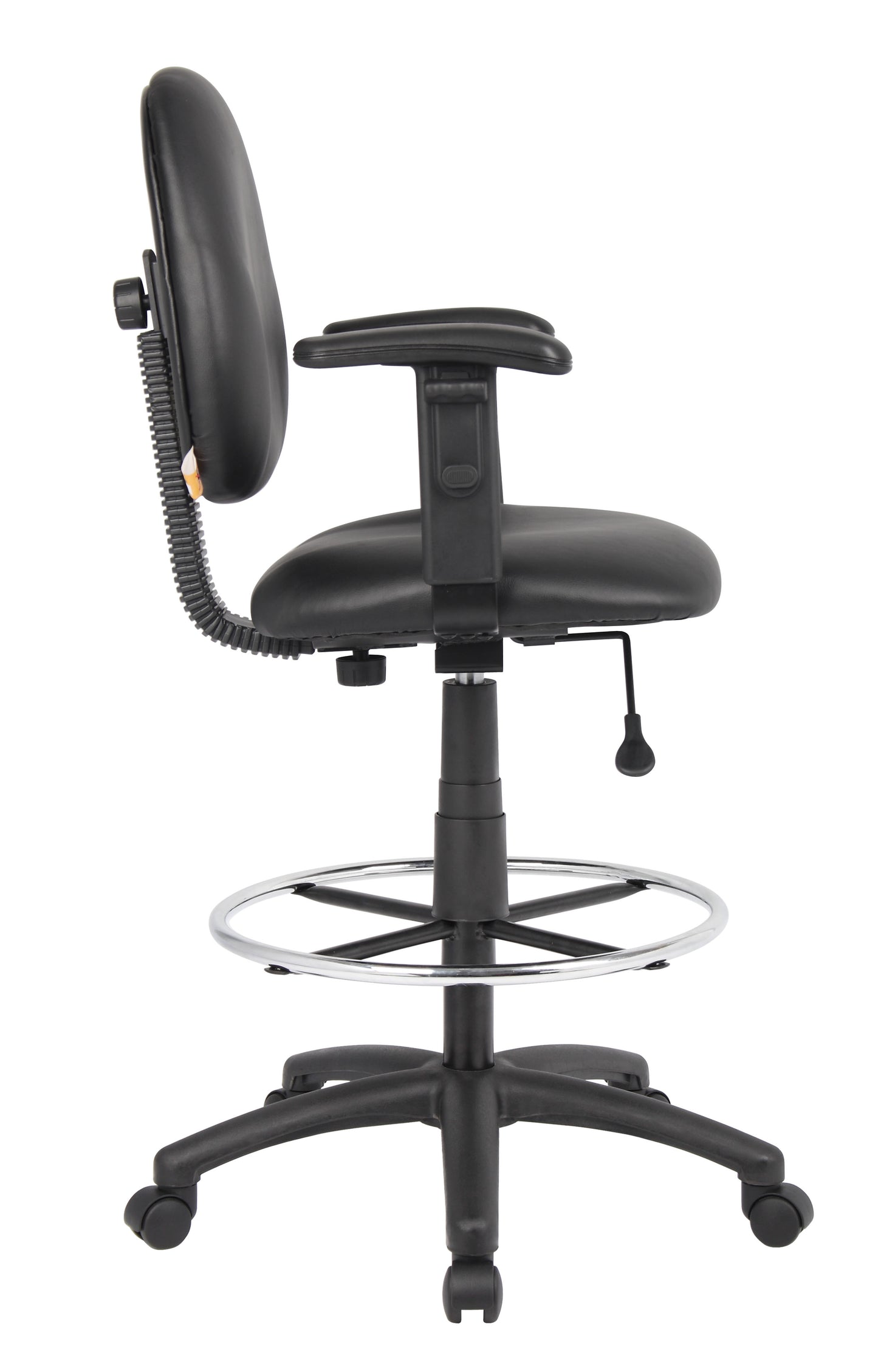 Boss Black Antimicrobial Drafting Stools W/Adj Arms & Footring image 7