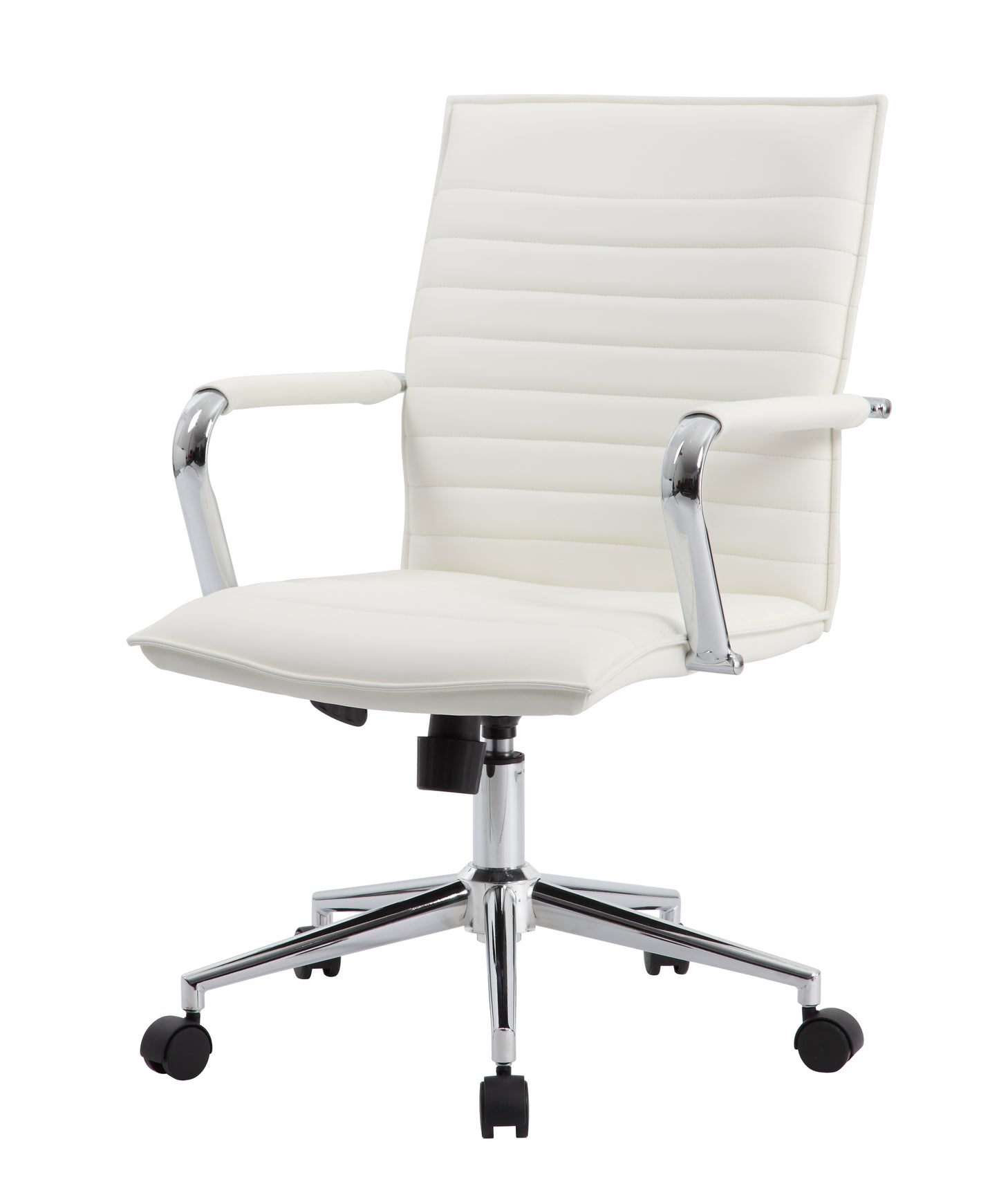 Boss White Vinyl Hospitality Chair image 5