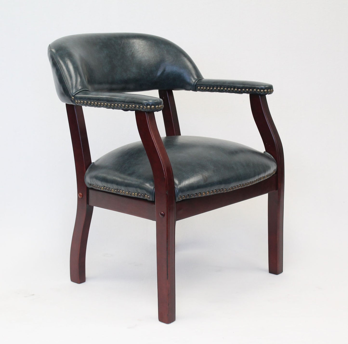 Boss Captain's guest, accent or dining chair in Blue Vinyl image 5