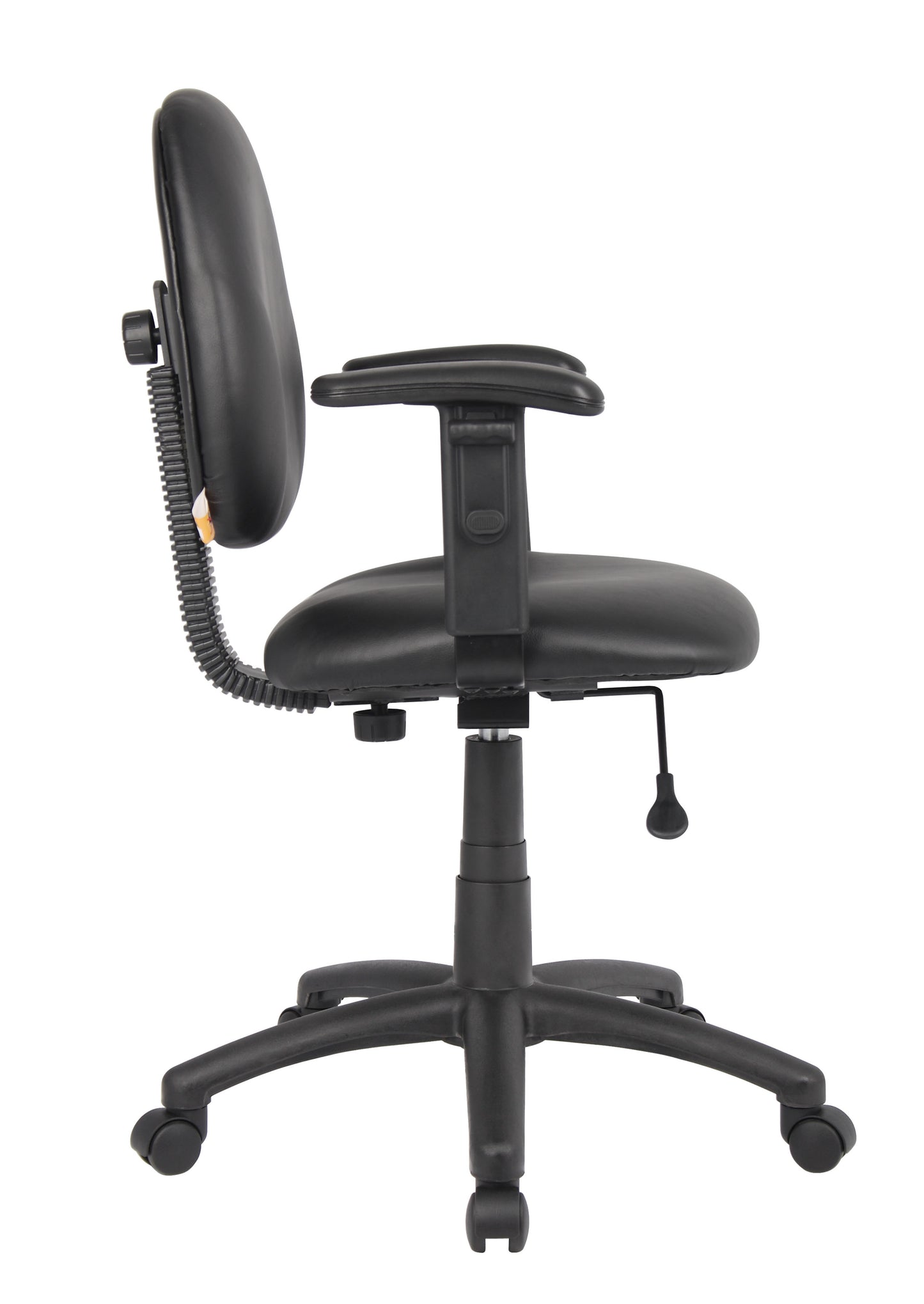 Boss Diamond Task Chair In Black Antimicrobial Vinyl W/ Adjustable Arms image 7