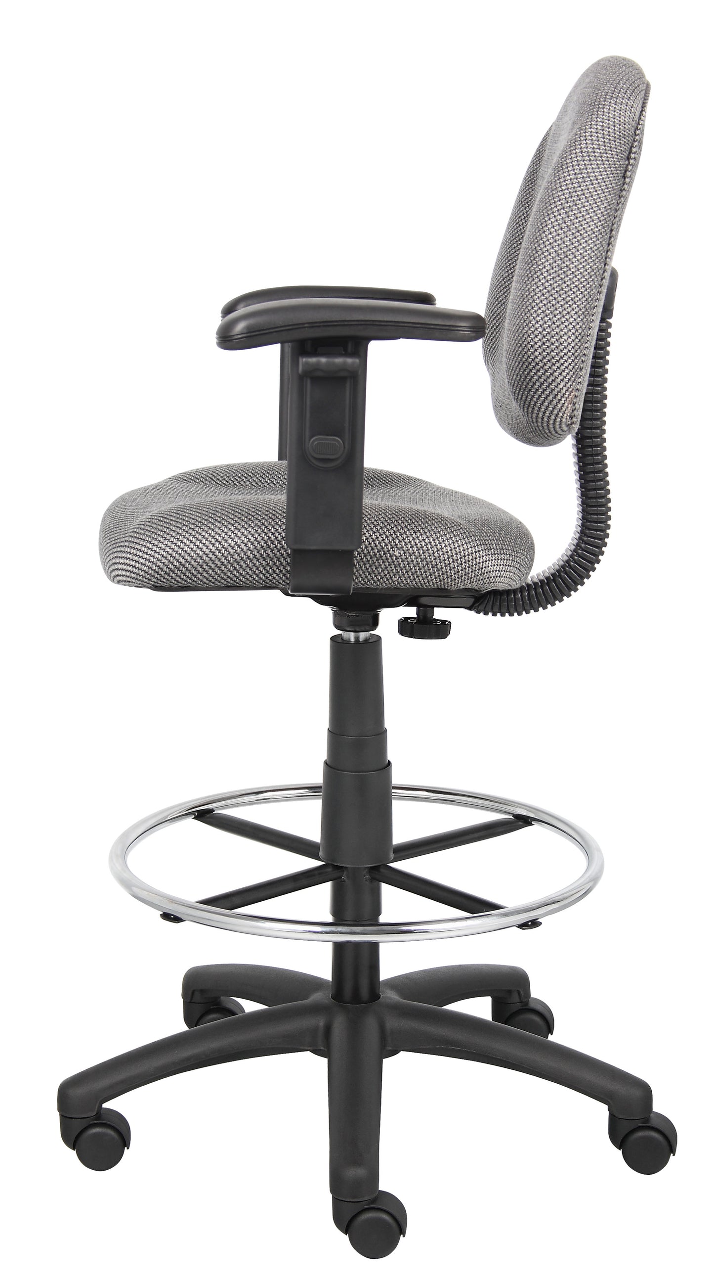 Boss Drafting Stool (B315-Gy) W/Footring And Adjustable Arms image 8