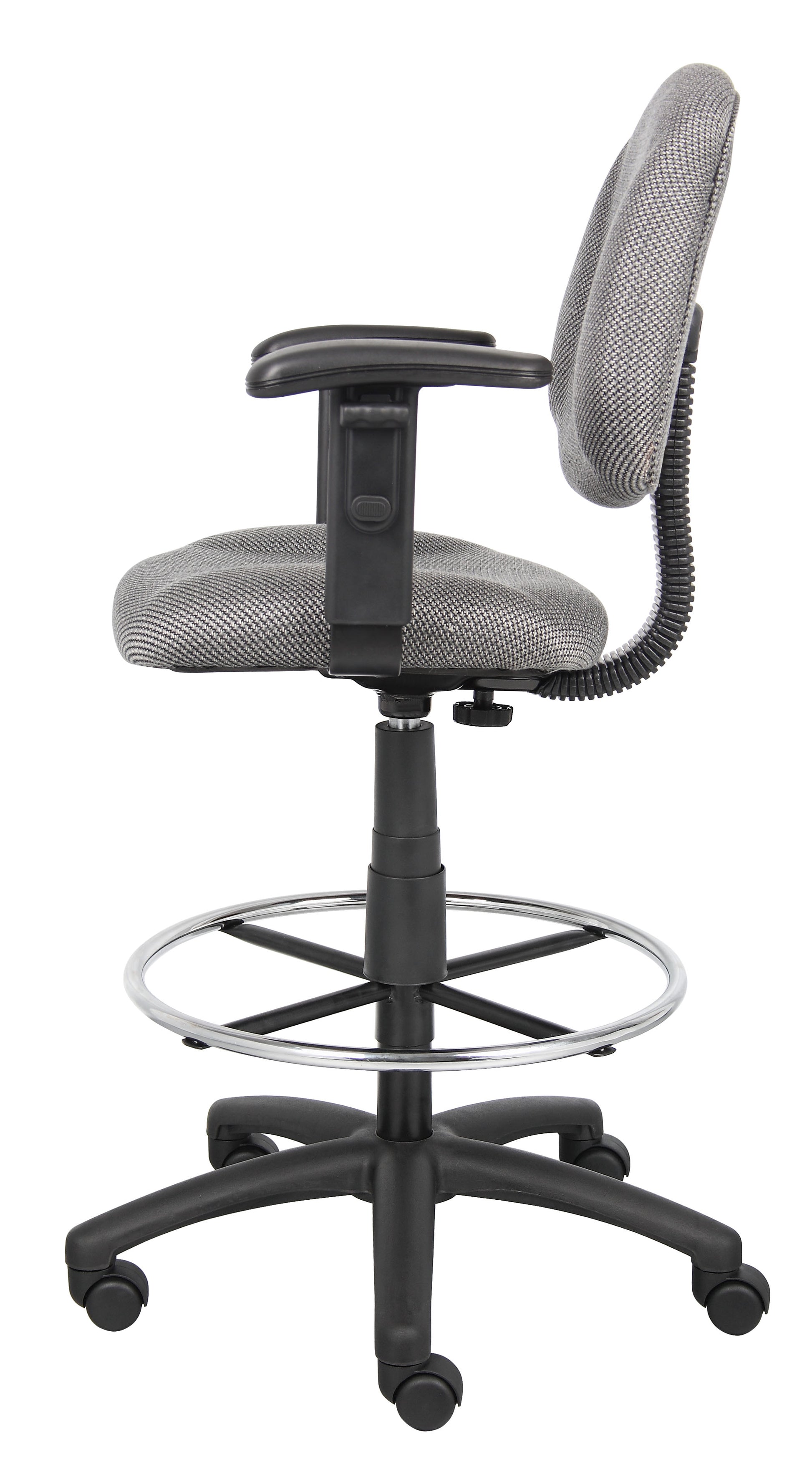 Boss Drafting Stool (B315-Gy) W/Footring And Adjustable Arms image 8