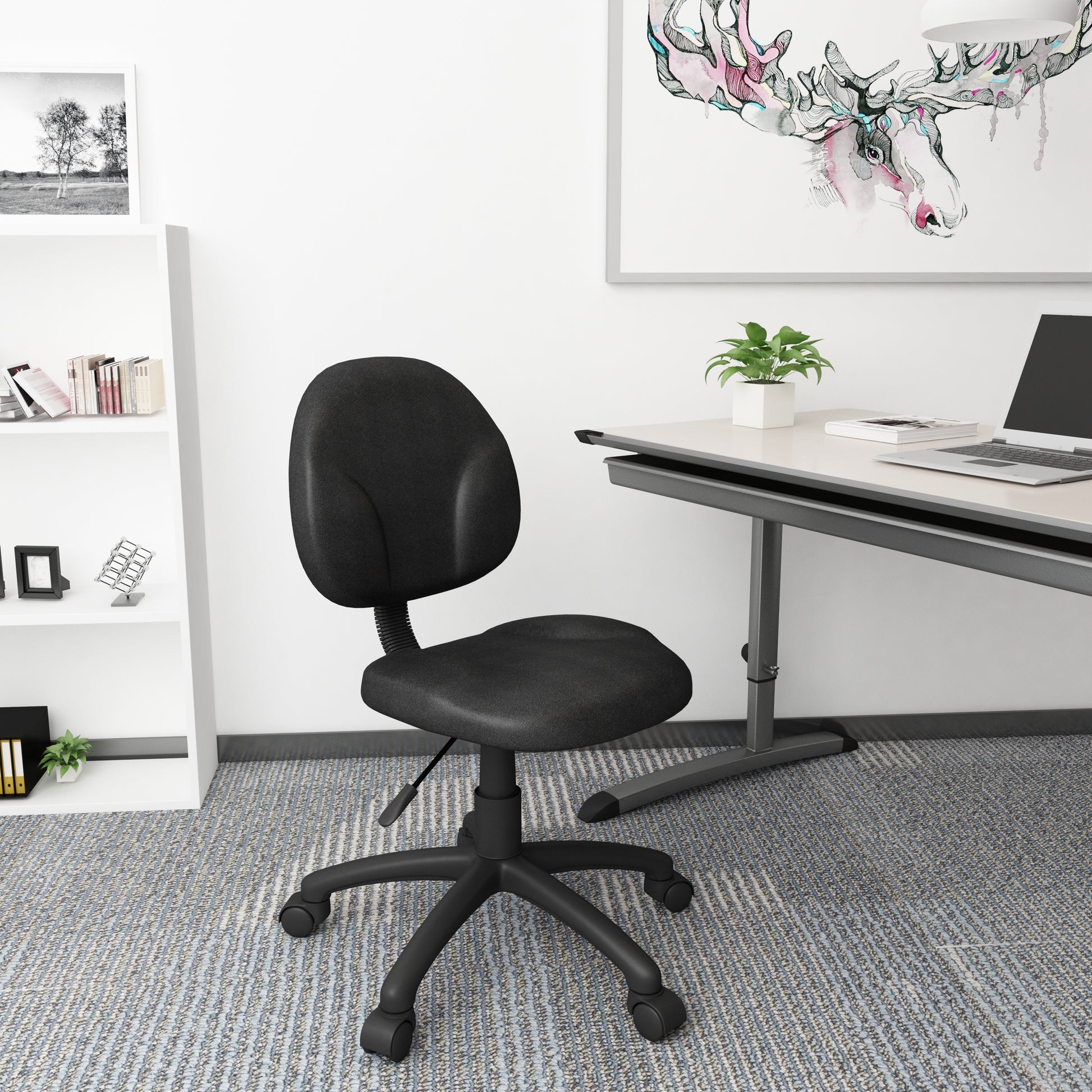 Boss Diamond Task Chair In Black image 2