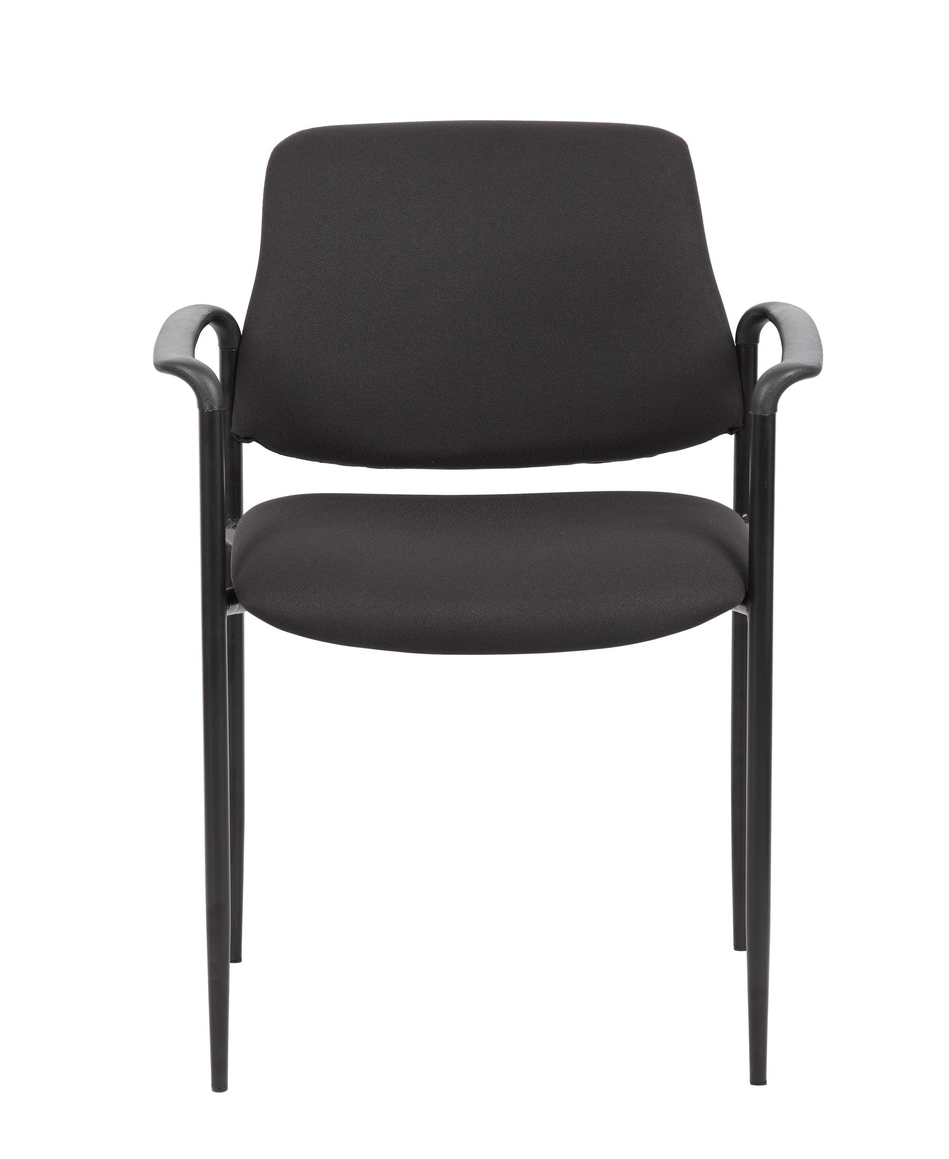 Boss Square Back  Diamond Stacking Chair W/Arm In Black image 5