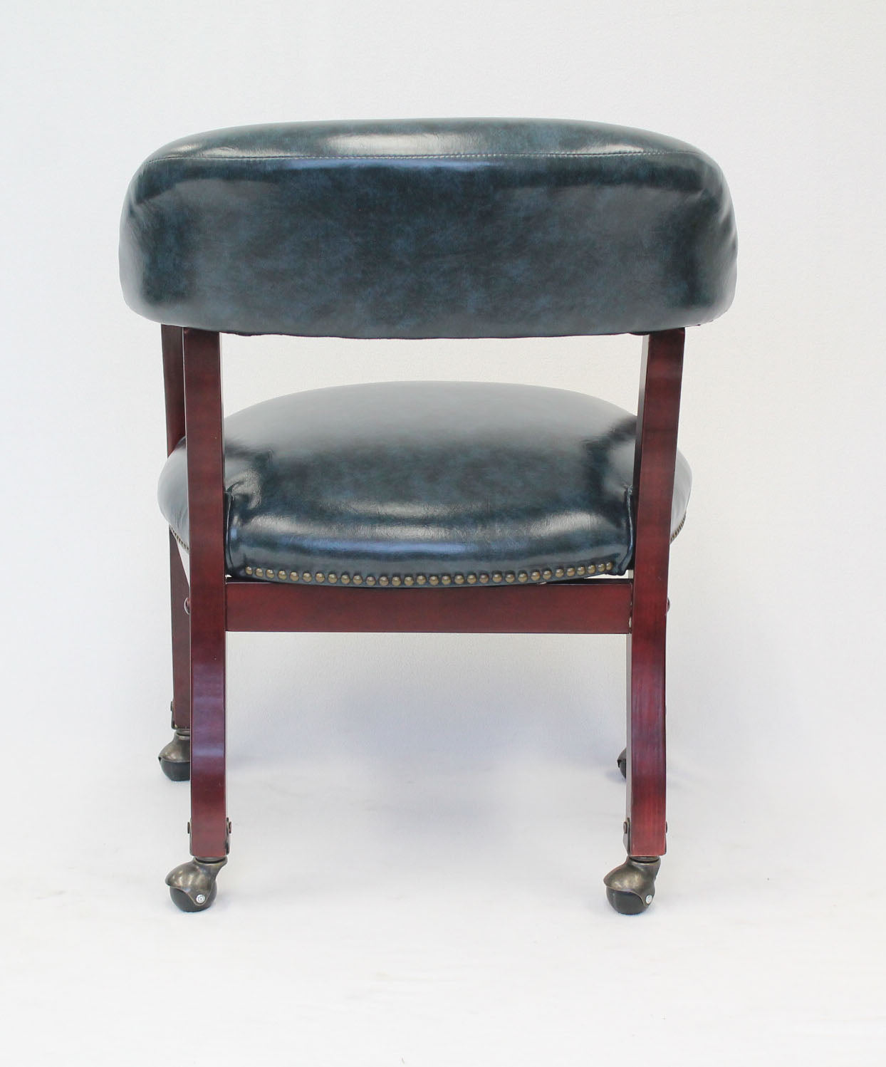 Boss Captain's guest, accent or dining chair in Blue Vinyl W/ Casters image 4