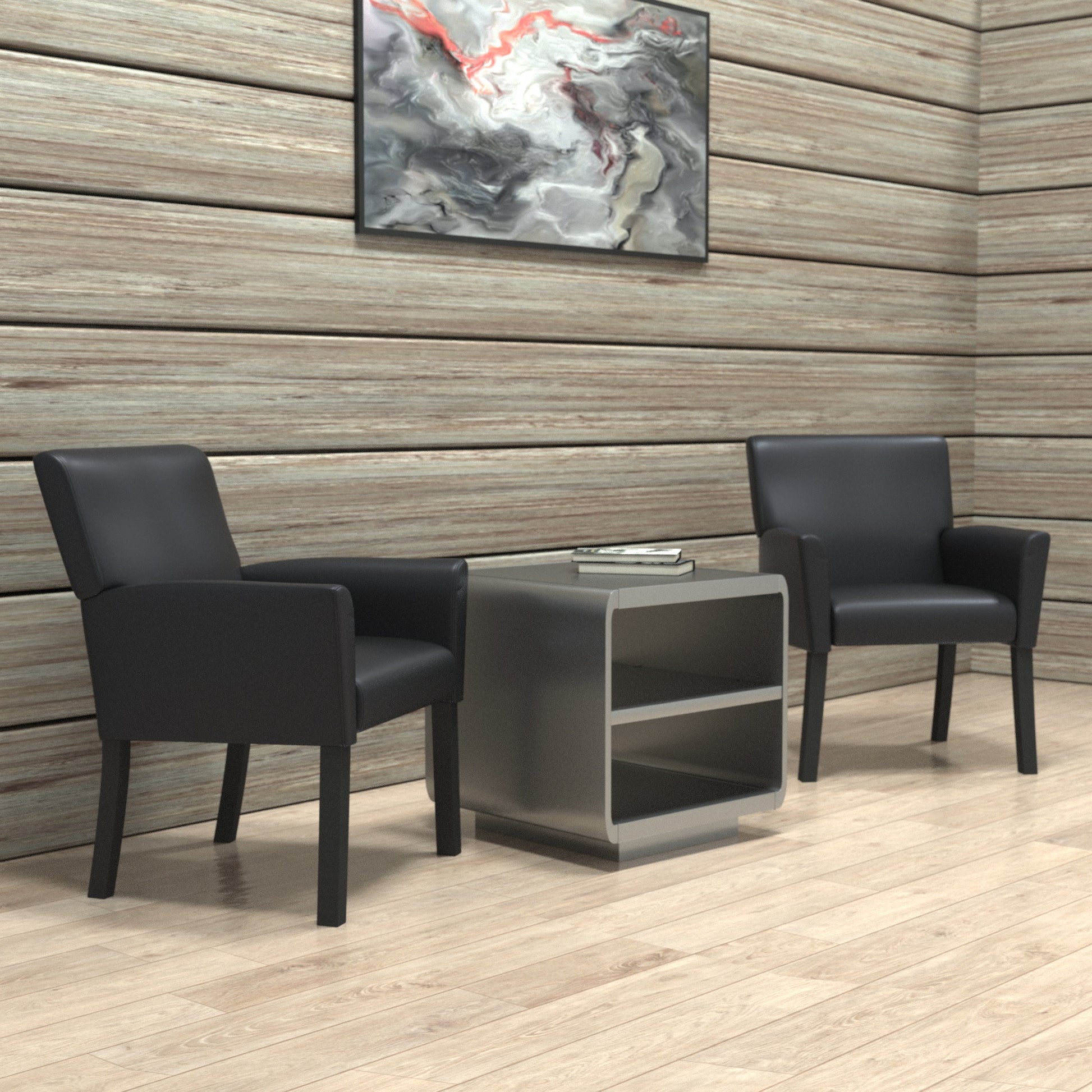 Boss Box Arm guest, accent or dining chair W/Black Base image 2