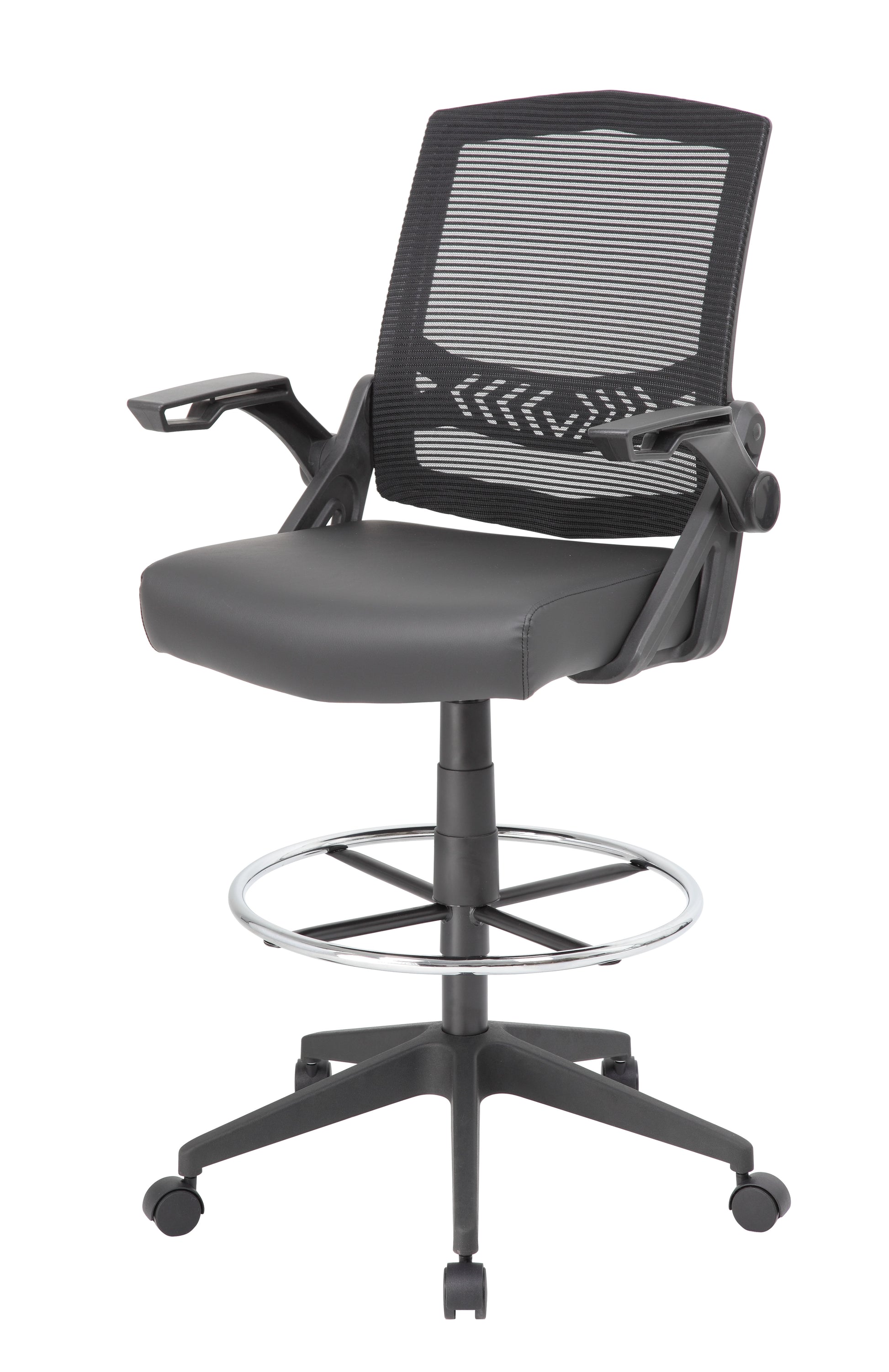 Boss Mesh Drafting Stool w/ Flip Arms image 6