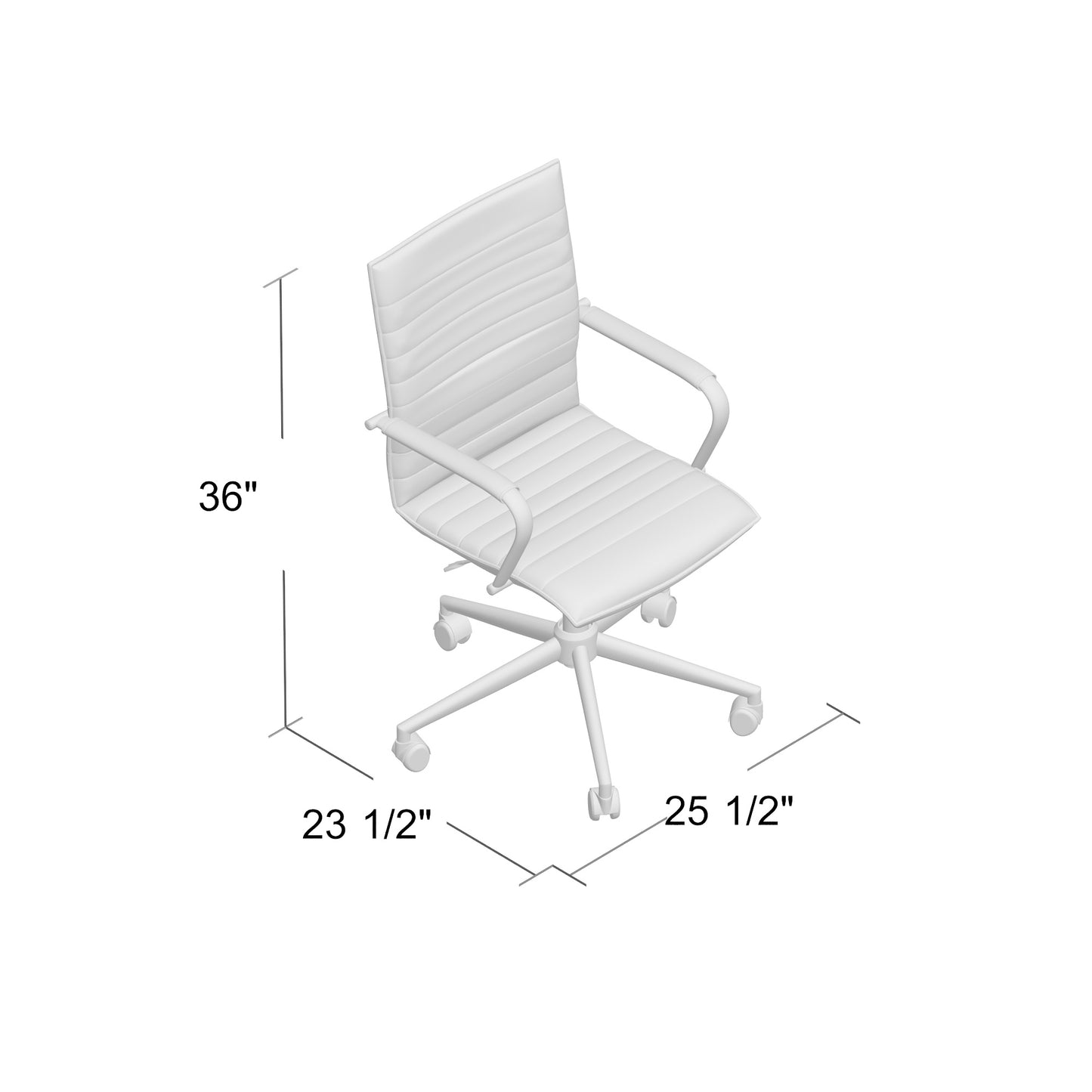 Boss White Vinyl Hospitality Chair image 4