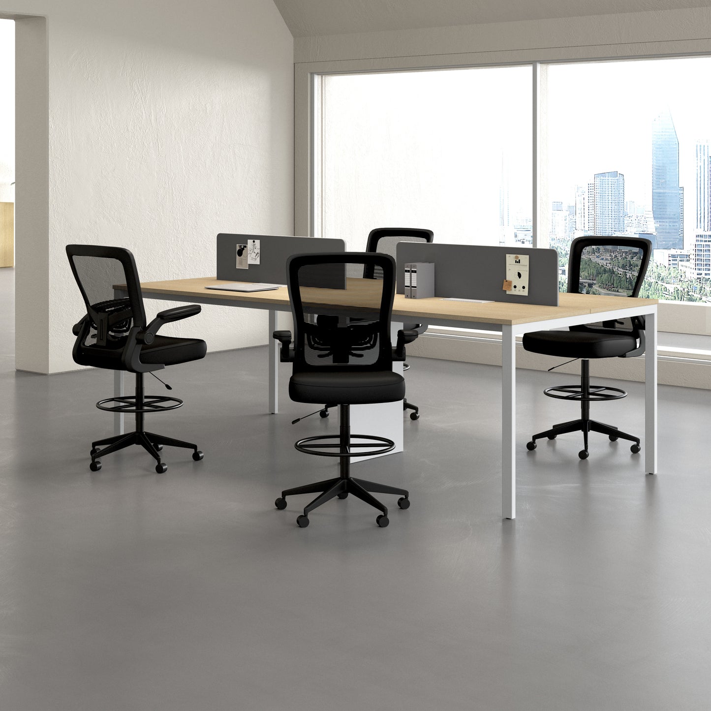 Boss Black Mesh, Flip Arm, Stool image 2
