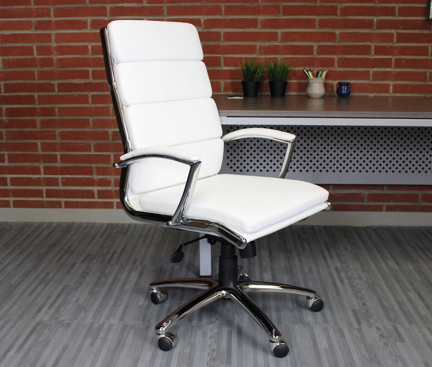 Boss Executive CaressoftPlus Chair with Metal Chrome Finish image 2