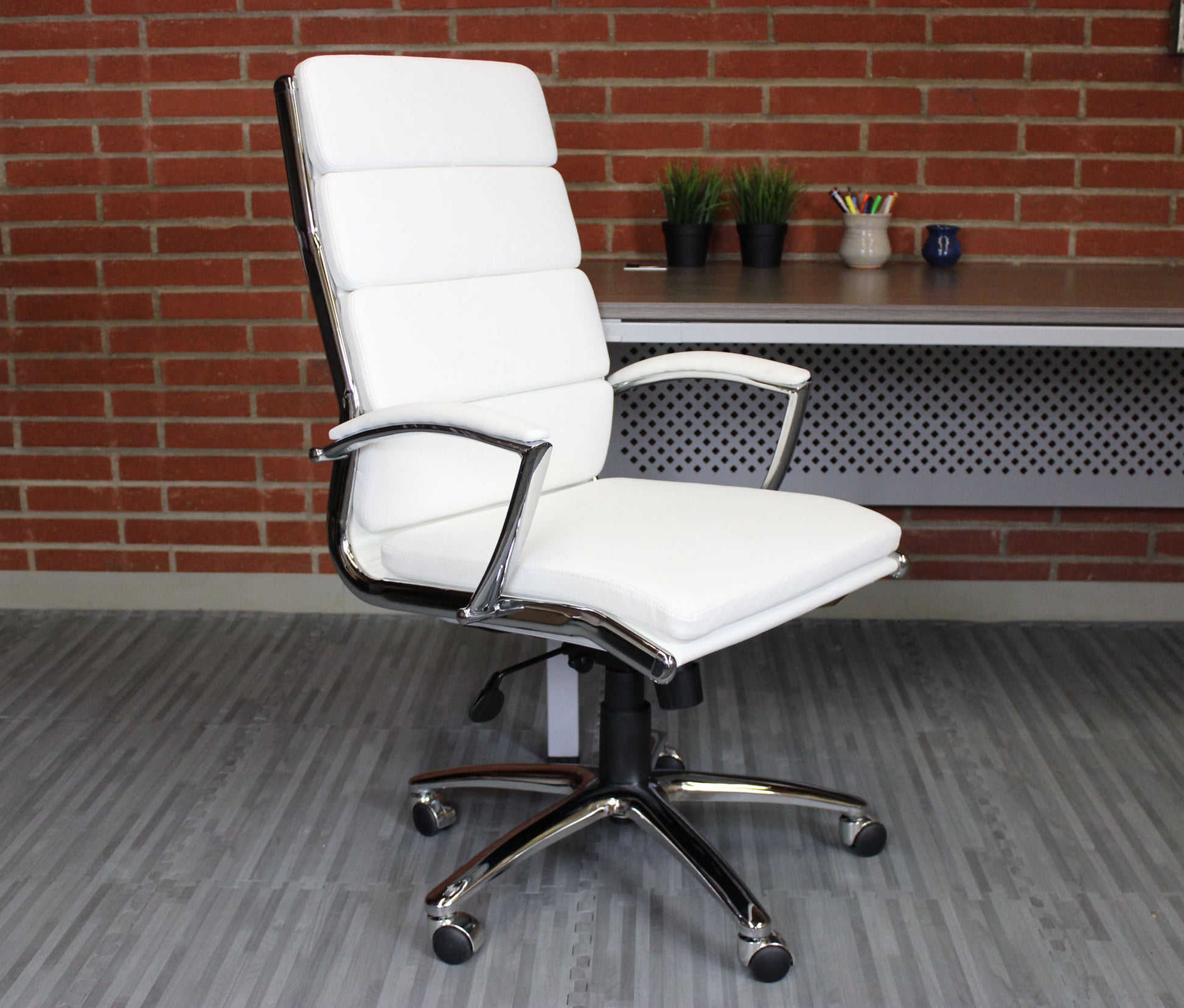 Boss Executive CaressoftPlus Chair with Metal Chrome Finish image 2