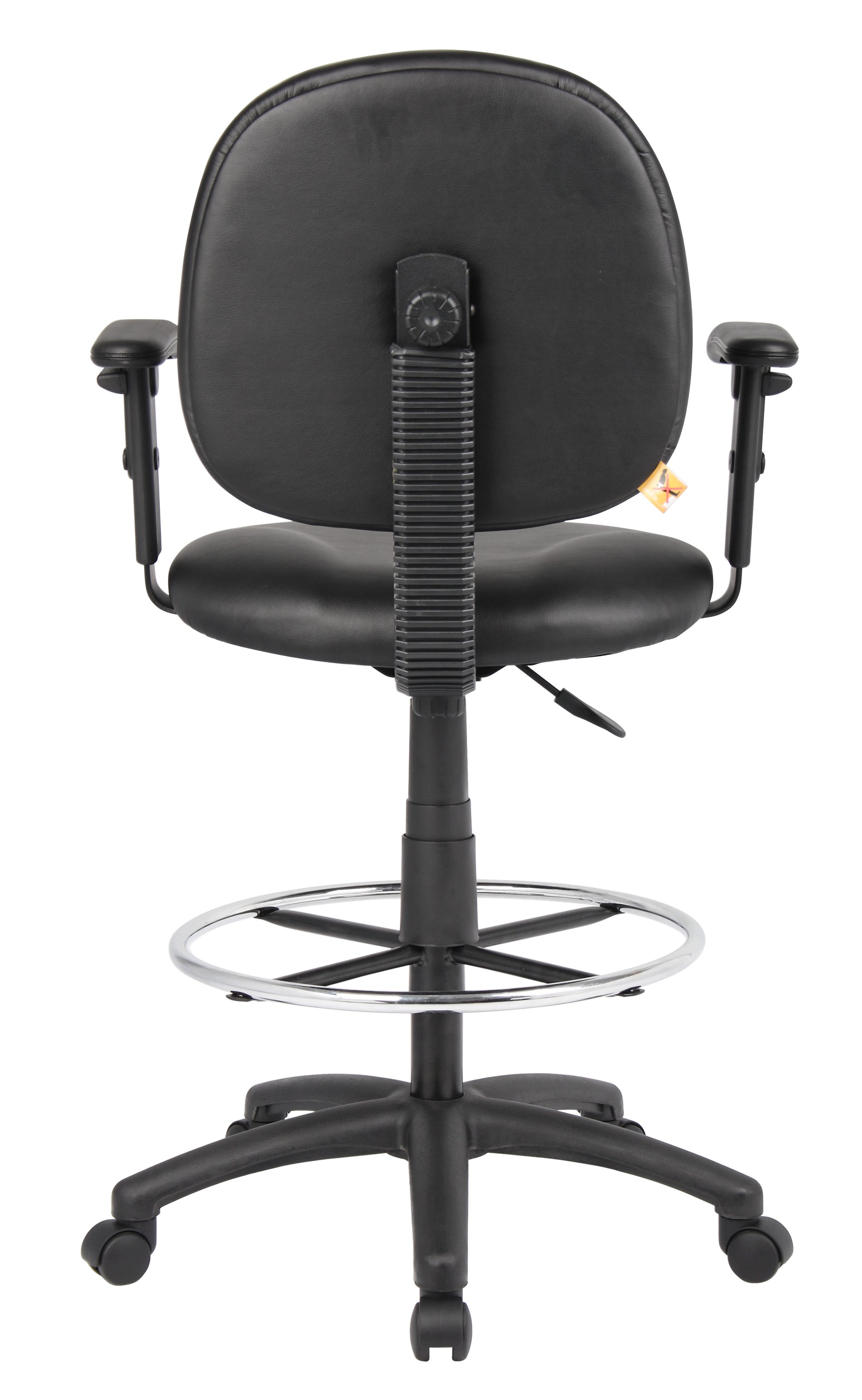 Boss Black Antimicrobial Drafting Stools W/Adj Arms & Footring image 4