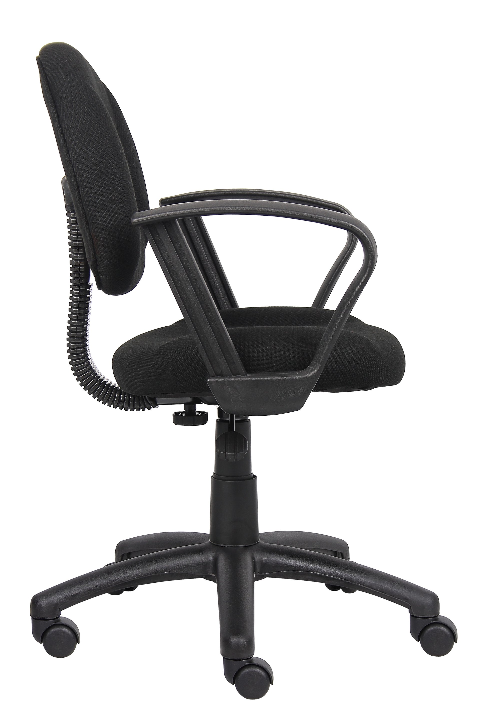 Boss Black  Deluxe Posture Chair W/ Loop Arms image 5