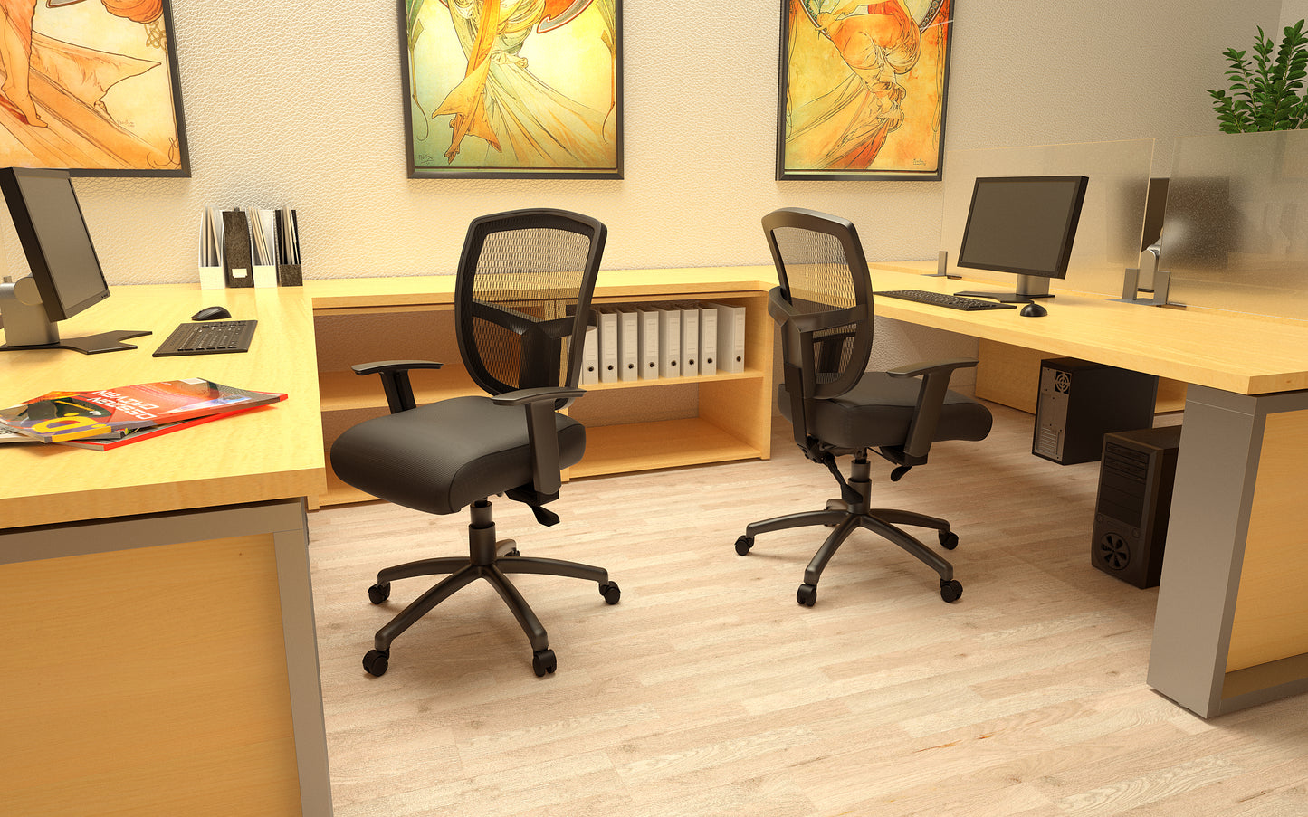 Boss Contract Mesh Task Chair image 2